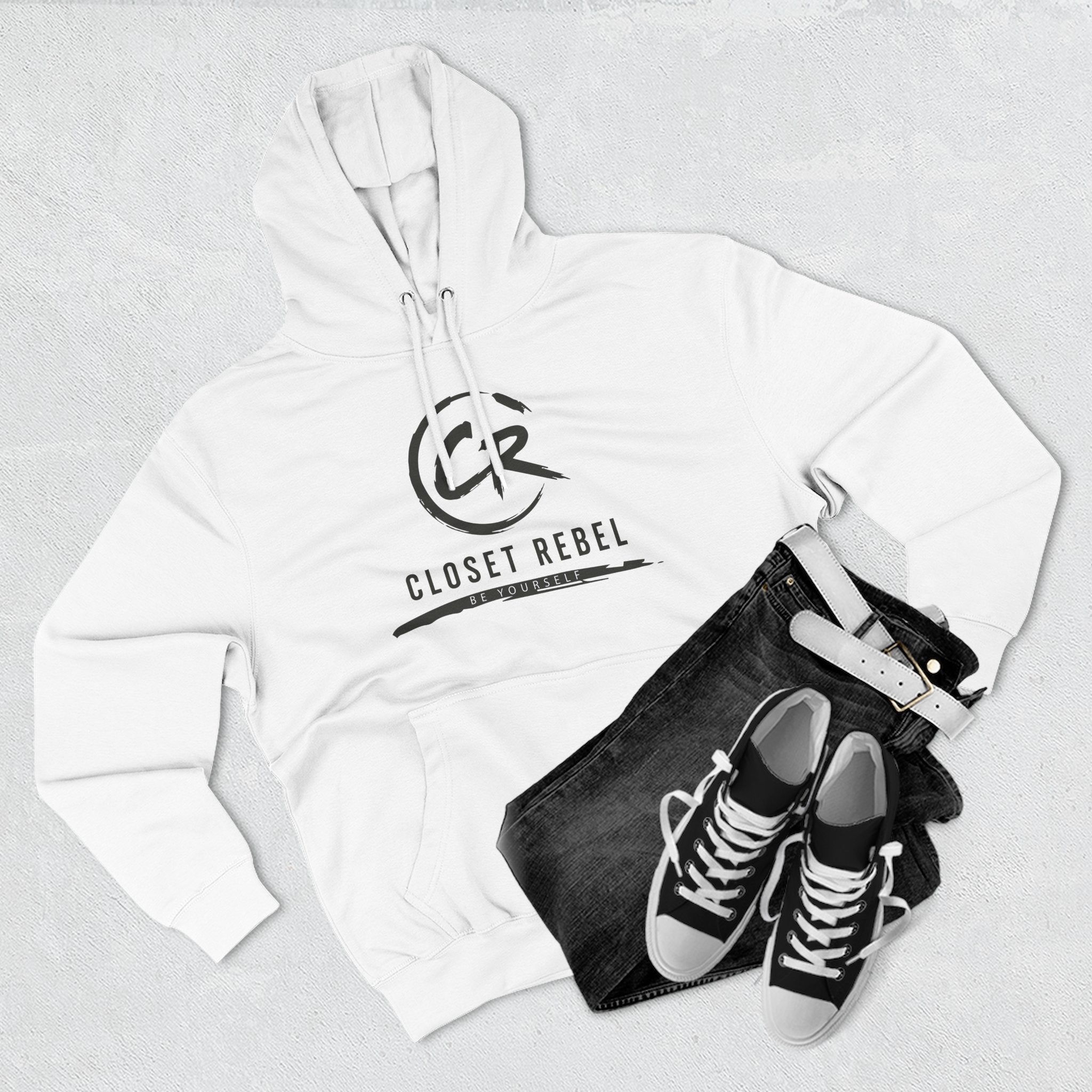 Closet Rebel Logo Hoodie — Minimal Urban Fleece Pullover