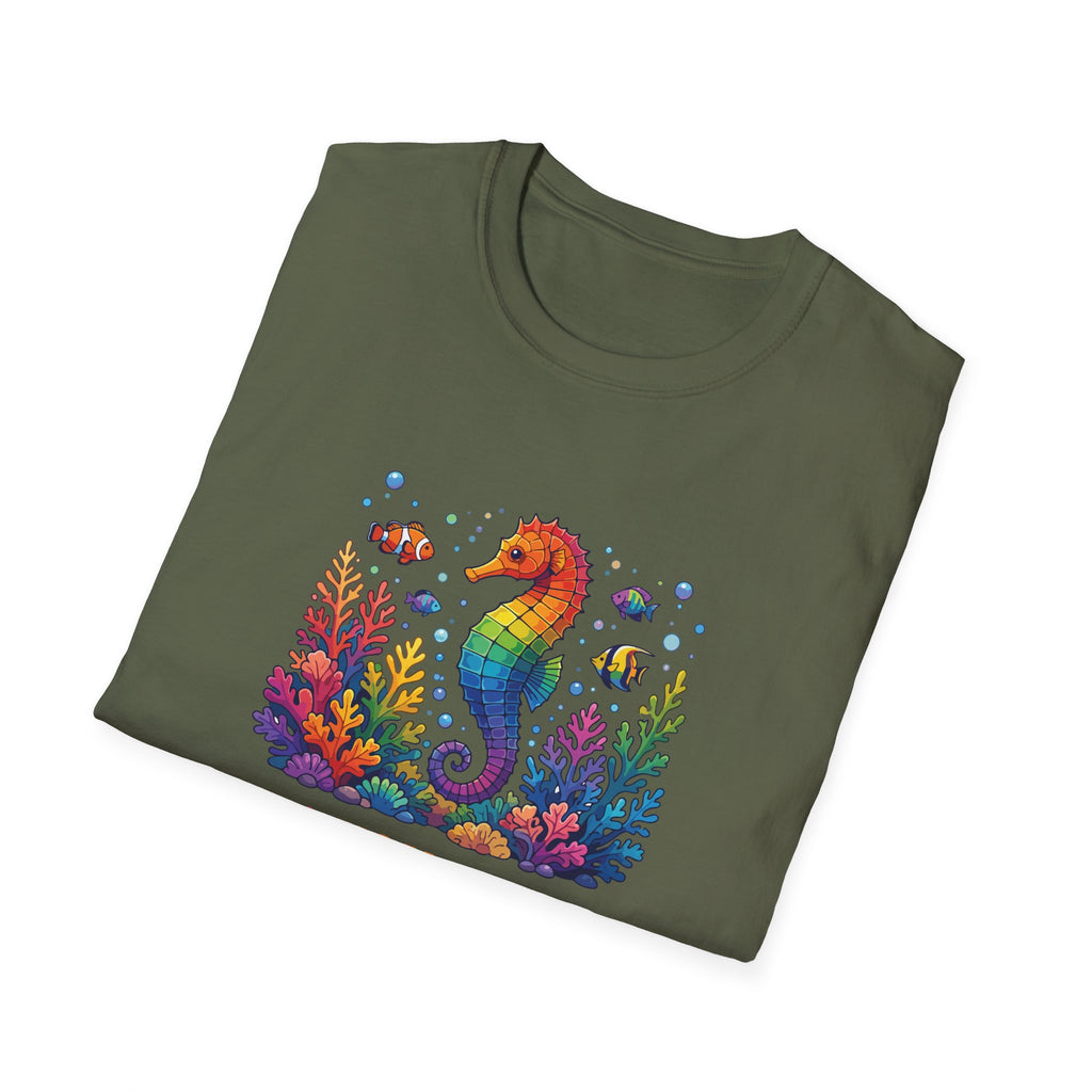 Seahorse Pride T-Shirt — "Sea You Proud" Rainbow LGBTQ+ Tee