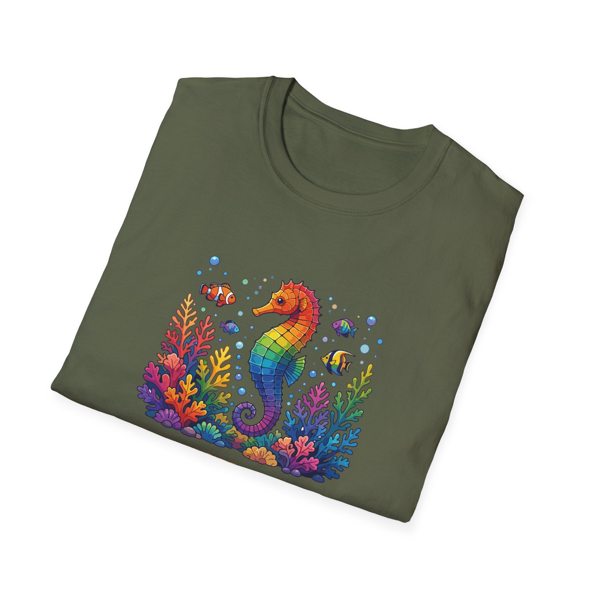 Seahorse Pride T-Shirt — "Sea You Proud" Rainbow LGBTQ+ Tee