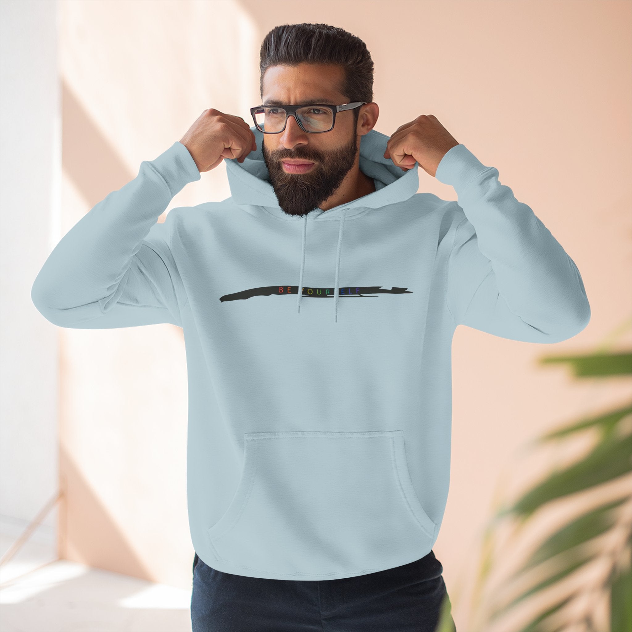 Closet Rebel "Be Yourself" Logo Hoodie — Minimal Urban Fleece Pullover