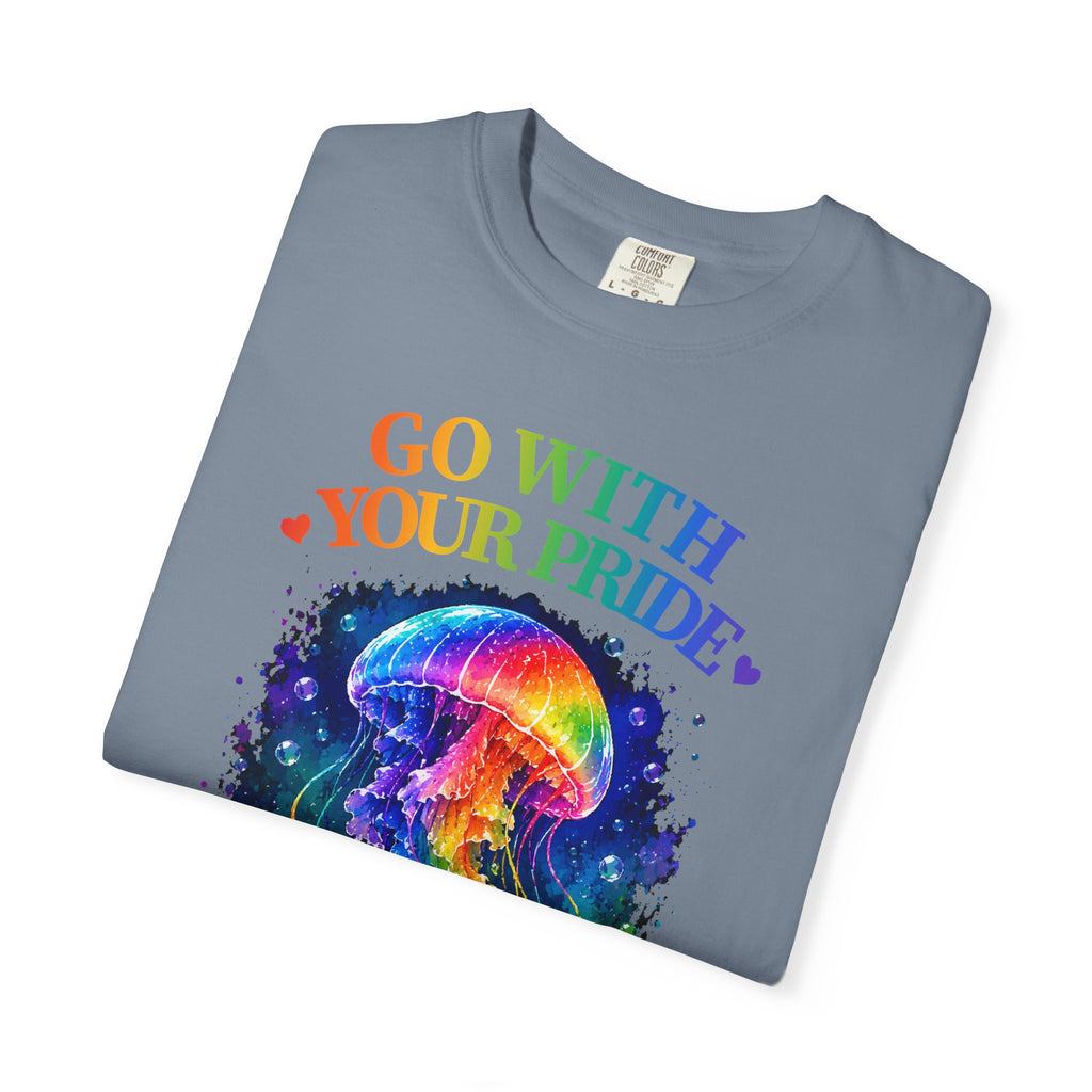Go With Your Pride Jellyfish T-Shirt — Rainbow LGBTQ+ Pride Tee