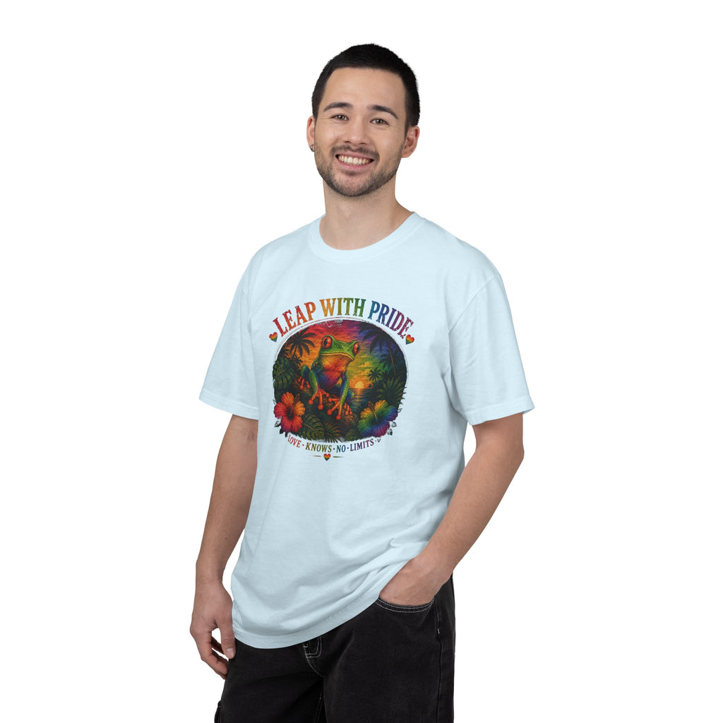 Leap With Pride T-Shirt — Rainbow Frog Graphic Tee (Love Knows No Limits)