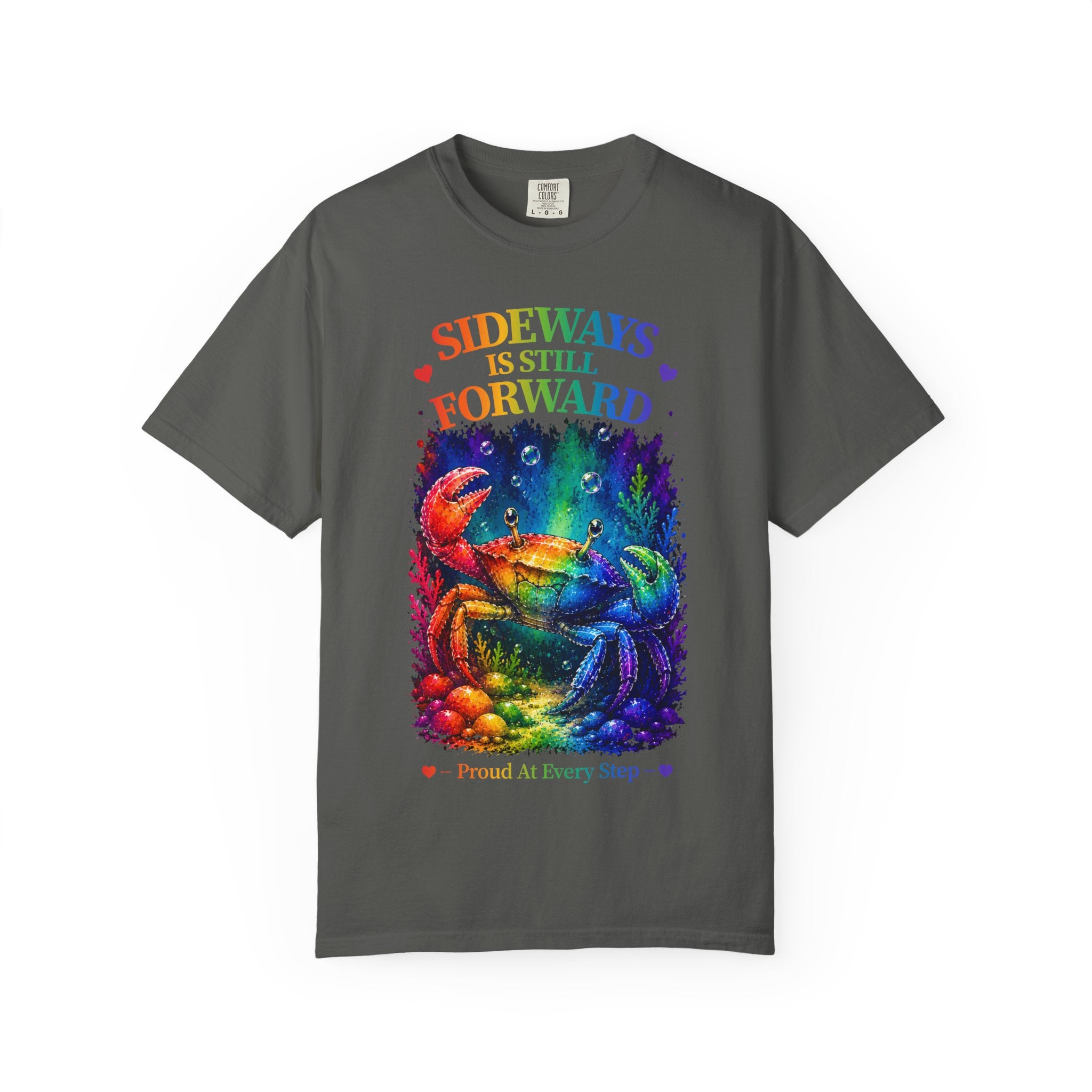 Crab Rainbow 'Sideways Is Still Forward' Graphic T‑Shirt