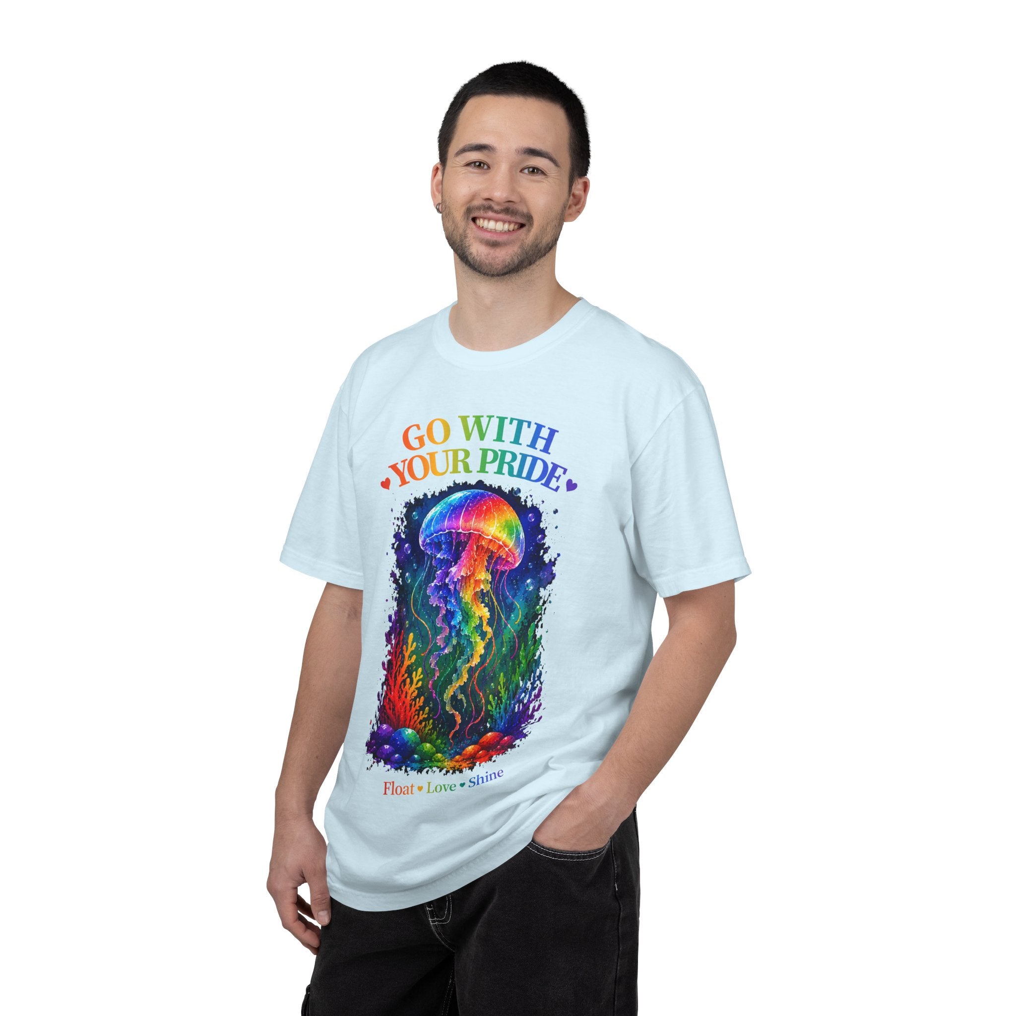 Go With Your Pride Jellyfish T-Shirt — Rainbow LGBTQ+ Pride Tee