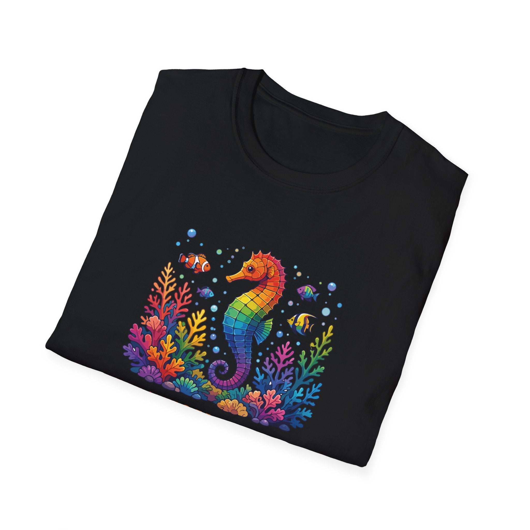 Seahorse Pride T-Shirt — "Sea You Proud" Rainbow LGBTQ+ Tee
