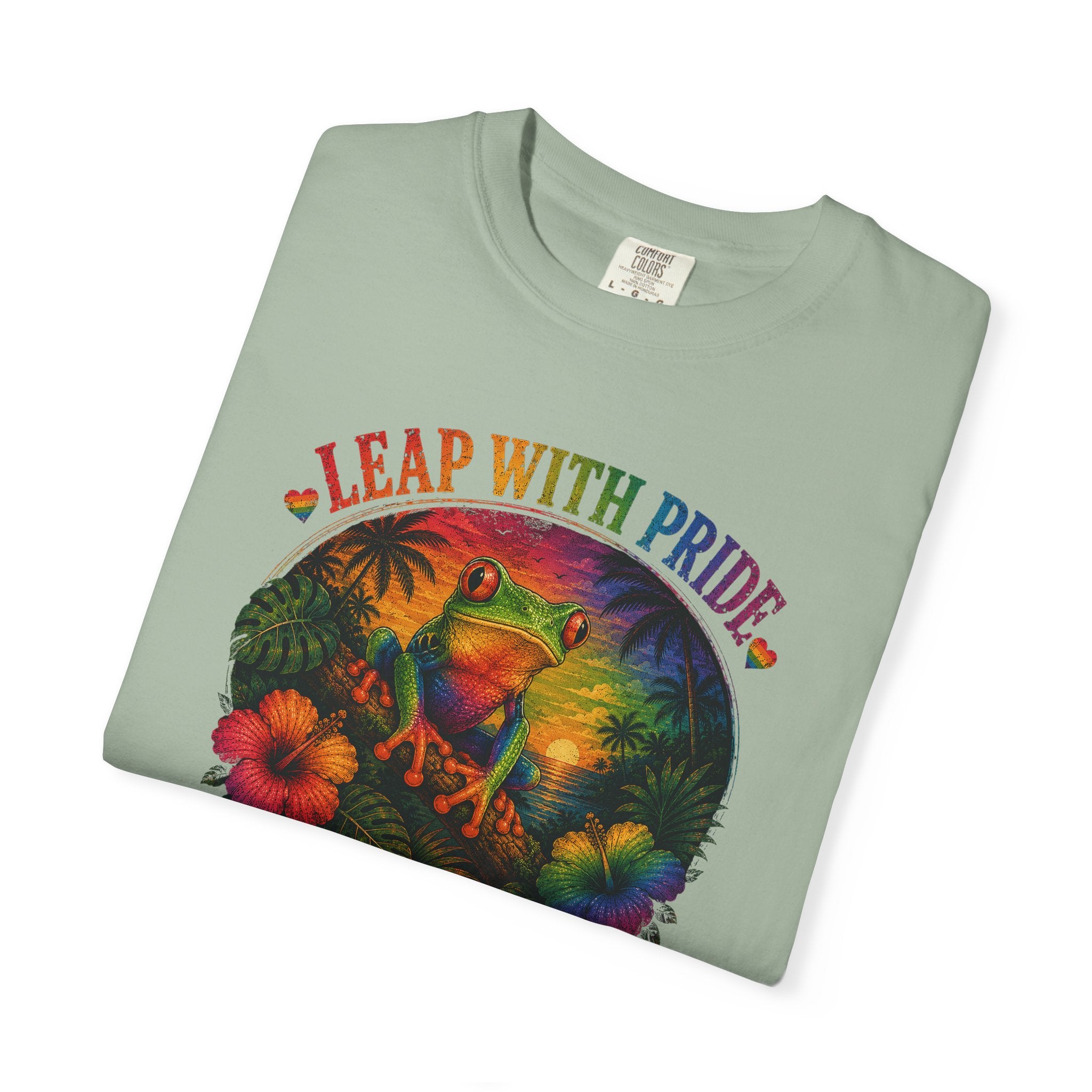 Leap With Pride T-Shirt — Rainbow Frog Graphic Tee (Love Knows No Limits)
