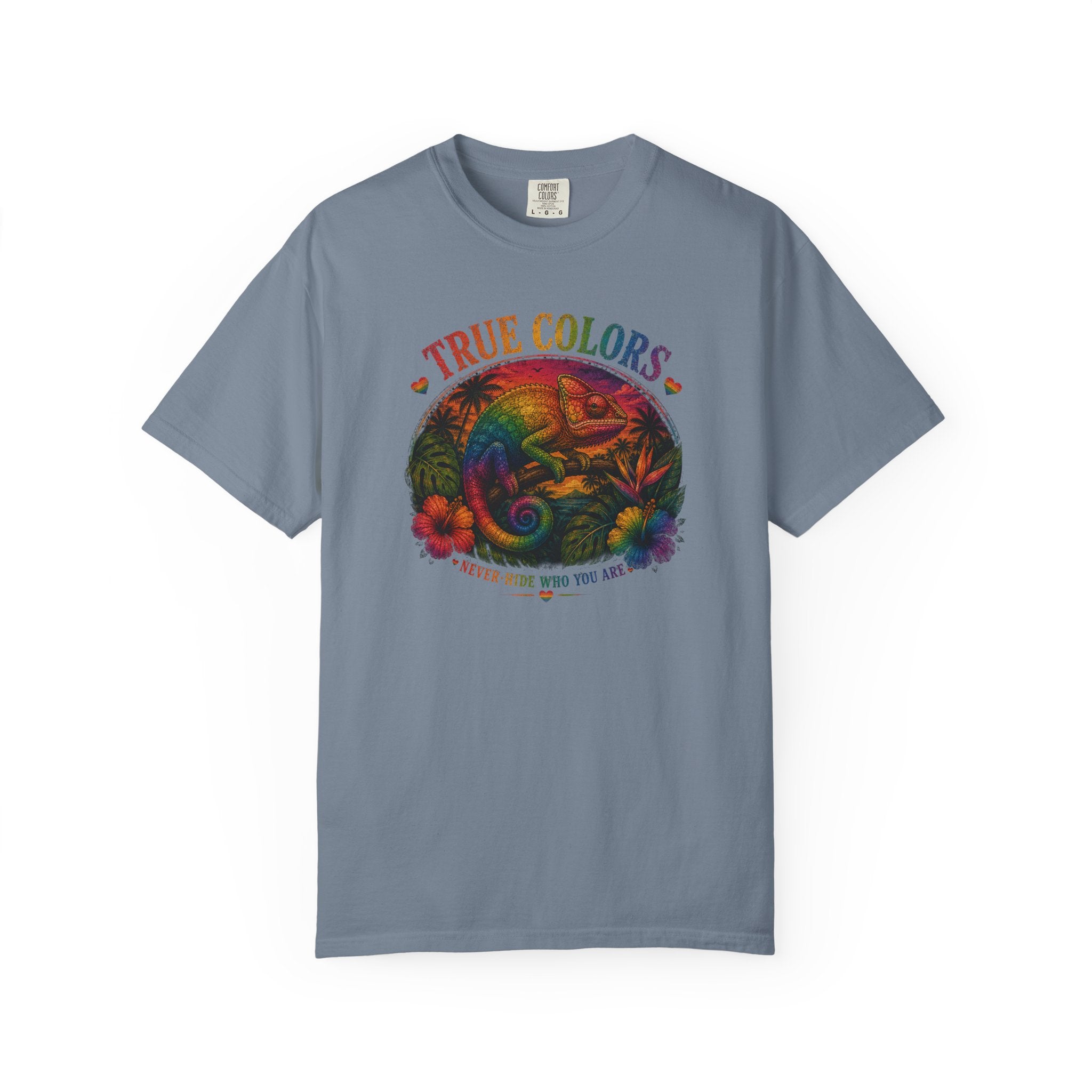 True Colors T-Shirt — Vintage Rainbow Mushroom Graphic (Be True to Who You Are)