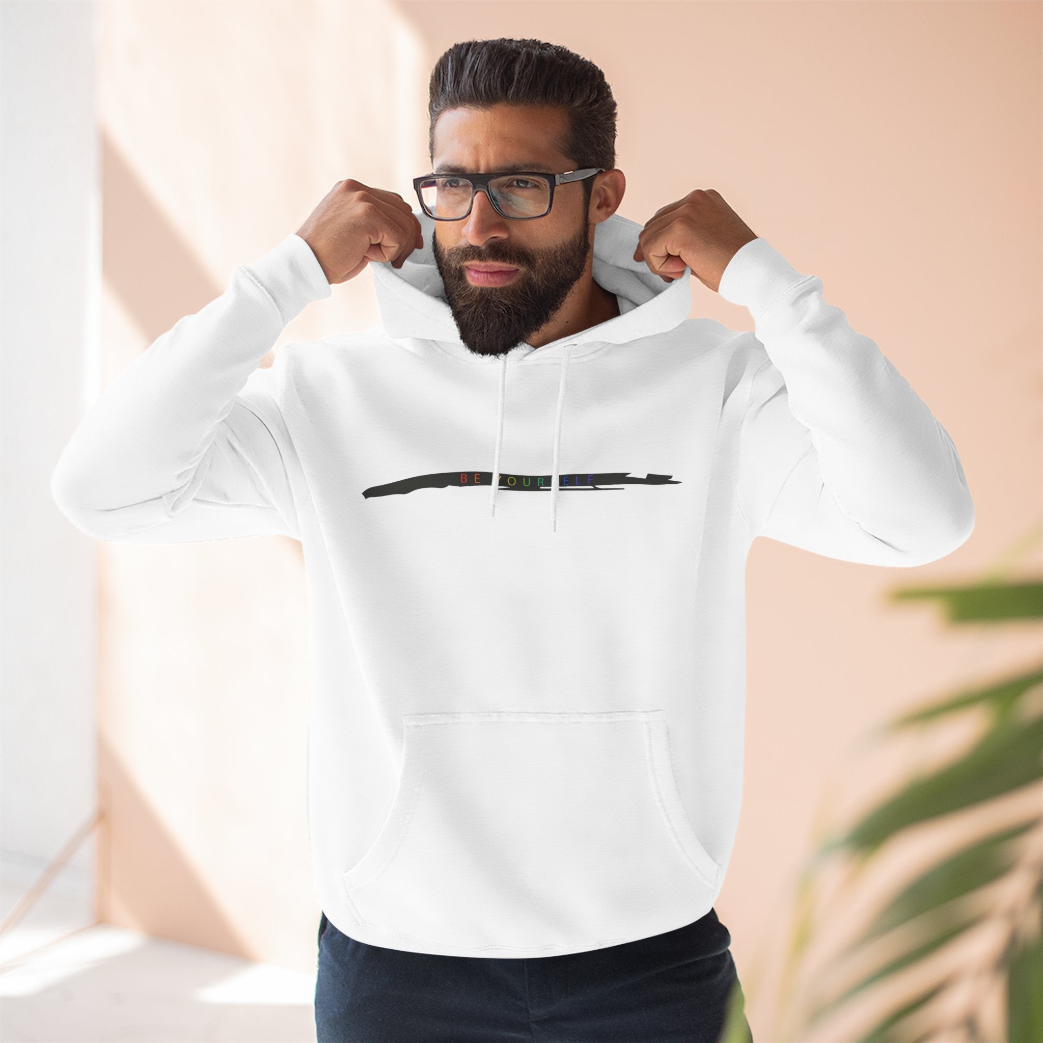 Closet Rebel "Be Yourself" Logo Hoodie — Minimal Urban Fleece Pullover
