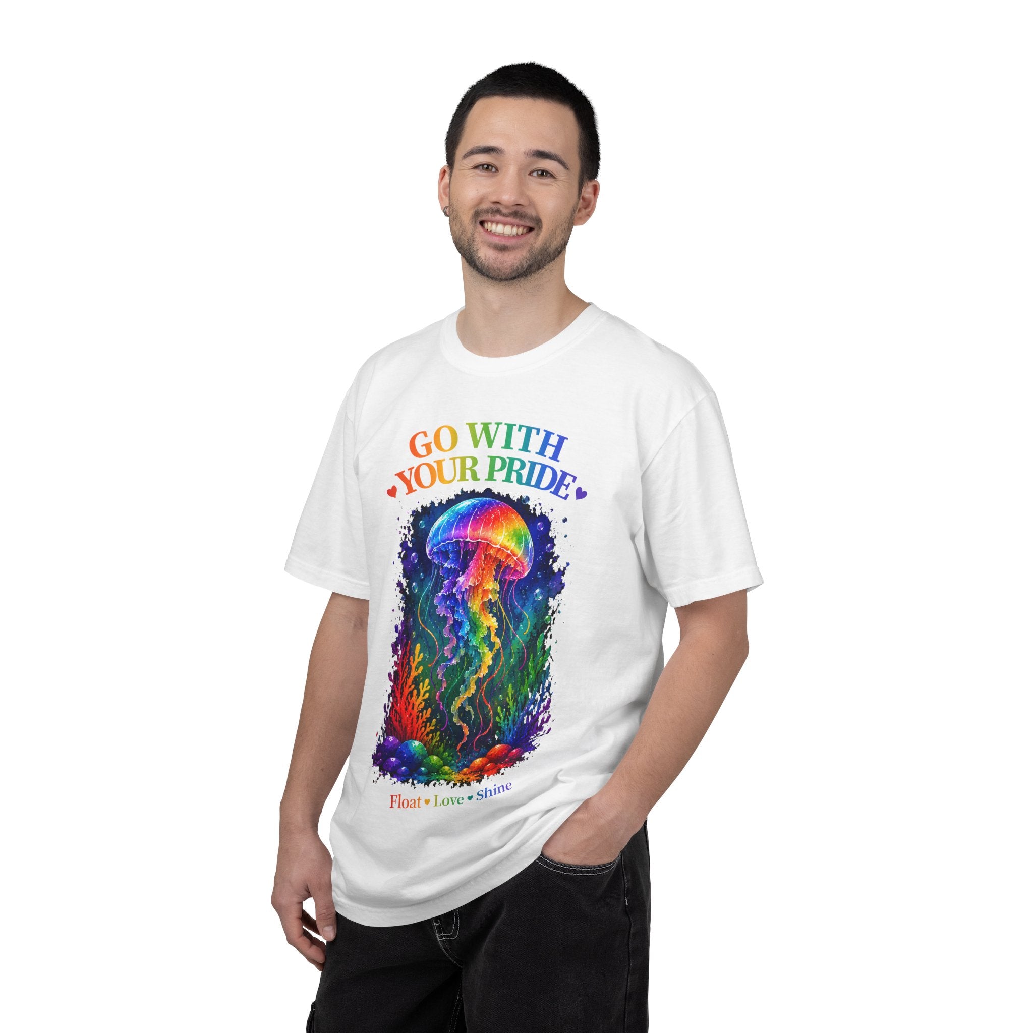 Go With Your Pride Jellyfish T-Shirt — Rainbow LGBTQ+ Pride Tee