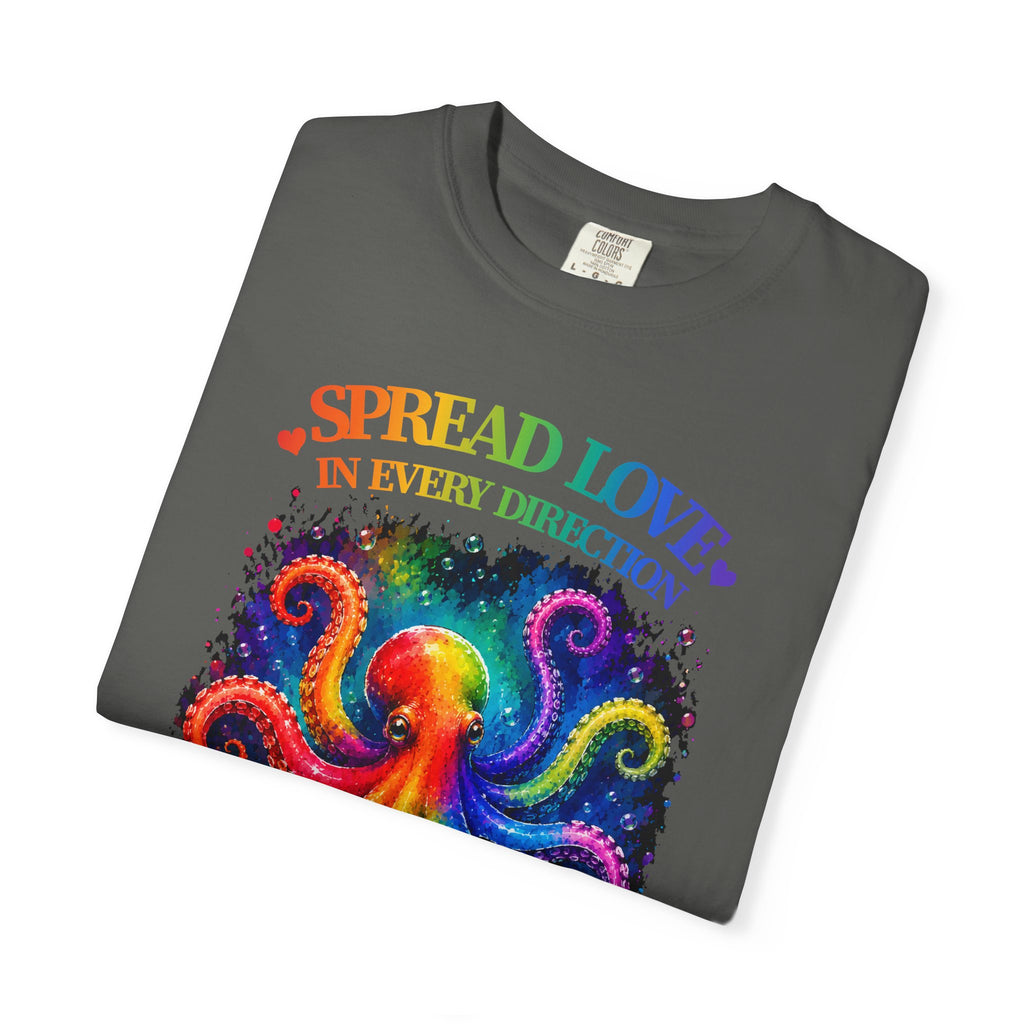 Spread Love Octopus T-Shirt — Rainbow Psychedelic Ocean Art Tee