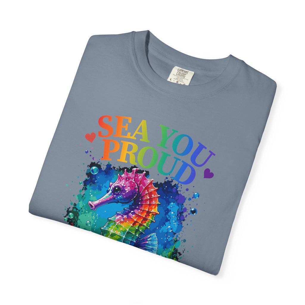 Sea You Proud T-Shirt — Rainbow Seahorse Pride Tee (Love • Diversity • Freedom)