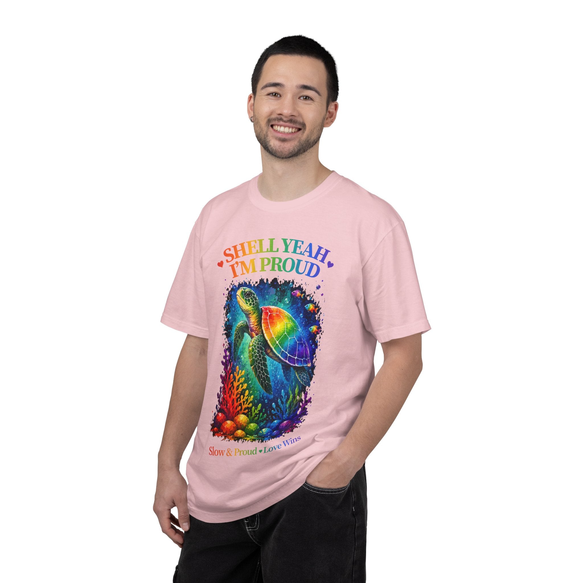 Pride Sea Turtle T-Shirt — "Shell Yeah I'm Proud" Rainbow LGBT Tee