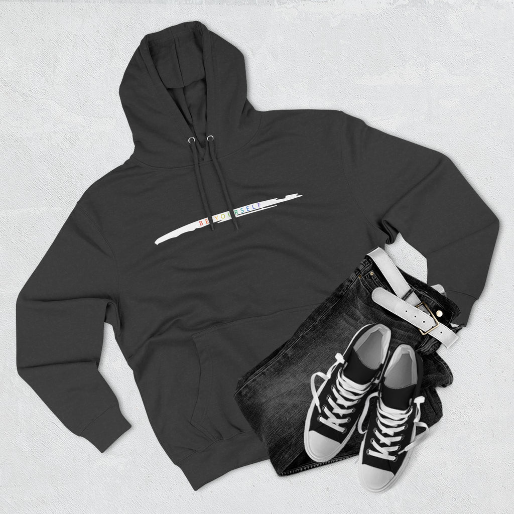 Closet Rebel "Be Yourself" Logo Hoodie — Minimal Urban Fleece Pullover