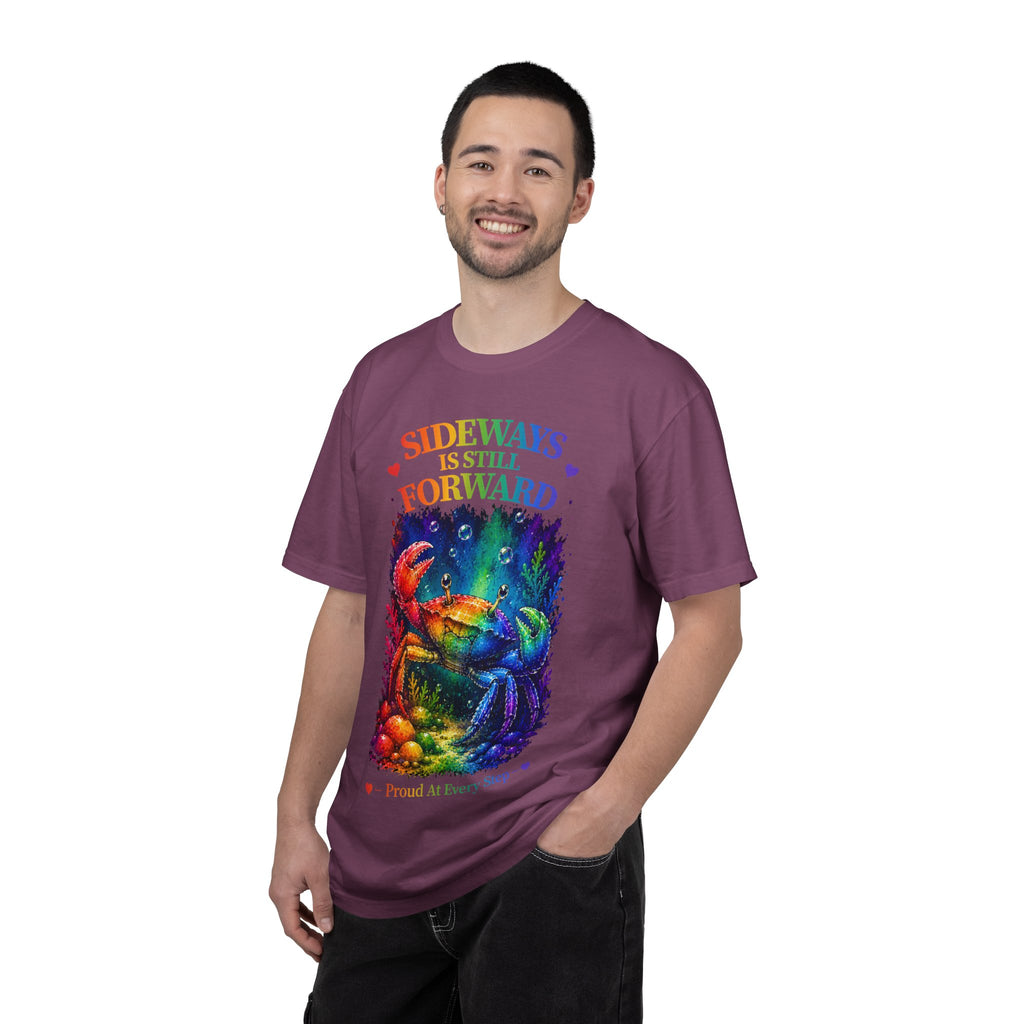 Crab Rainbow 'Sideways Is Still Forward' Graphic T‑Shirt