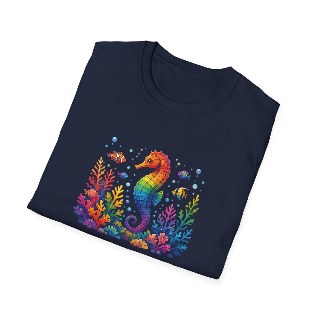 Seahorse Pride T-Shirt — "Sea You Proud" Rainbow LGBTQ+ Tee