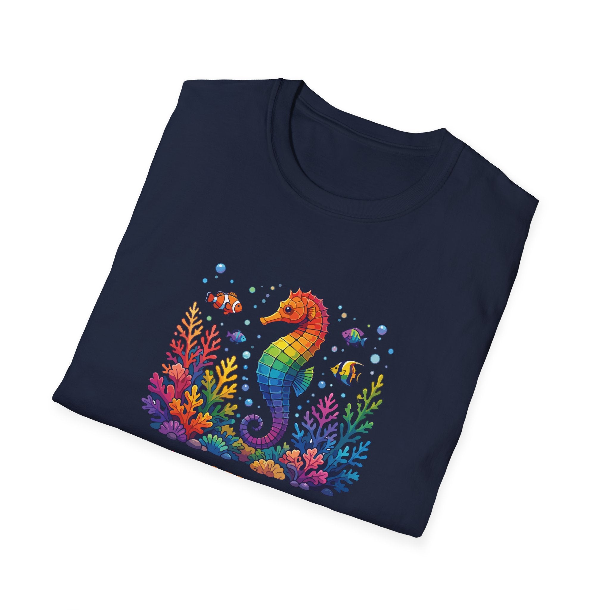 Seahorse Pride T-Shirt — "Sea You Proud" Rainbow LGBTQ+ Tee