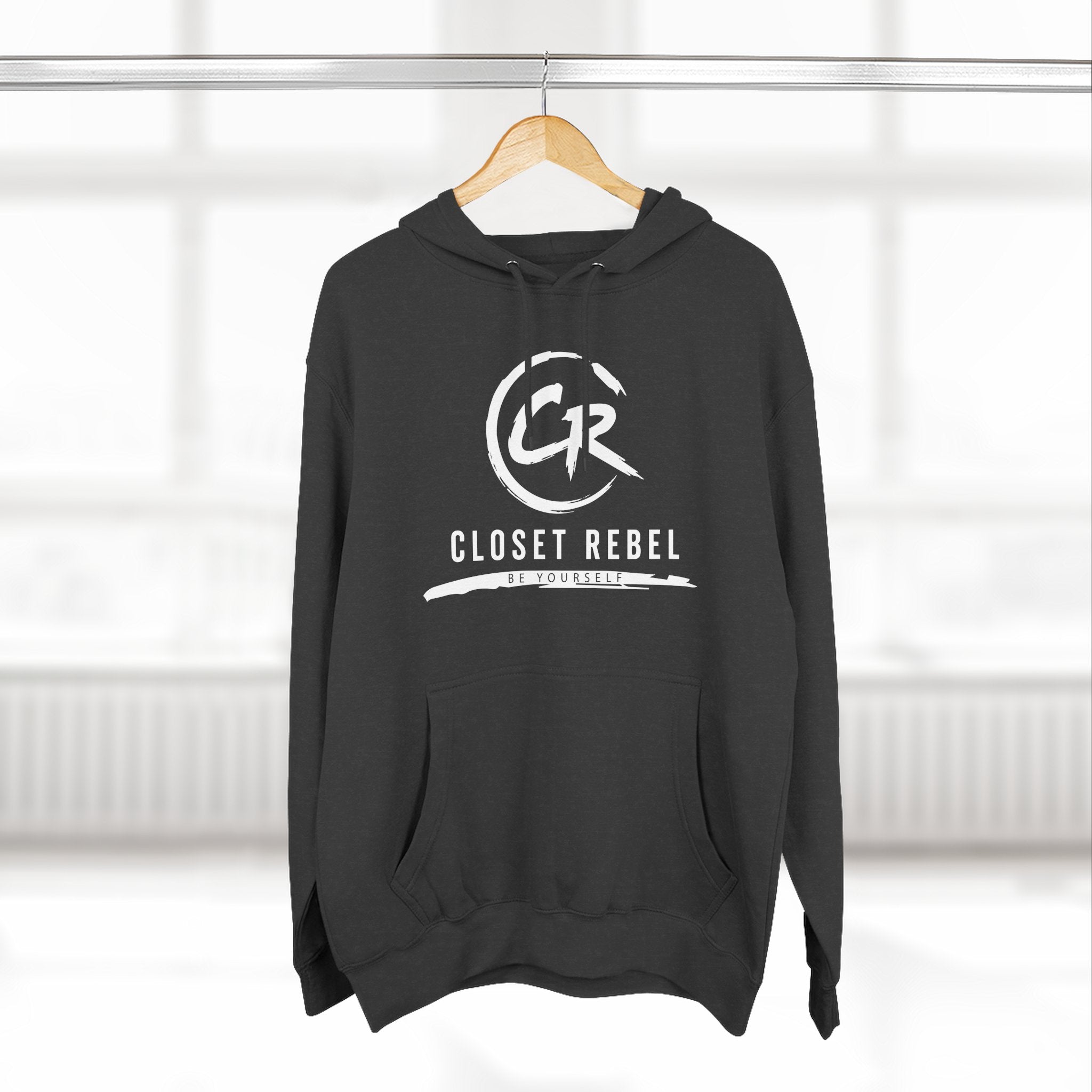 Closet Rebel Logo Hoodie — Minimal Urban Fleece Pullover