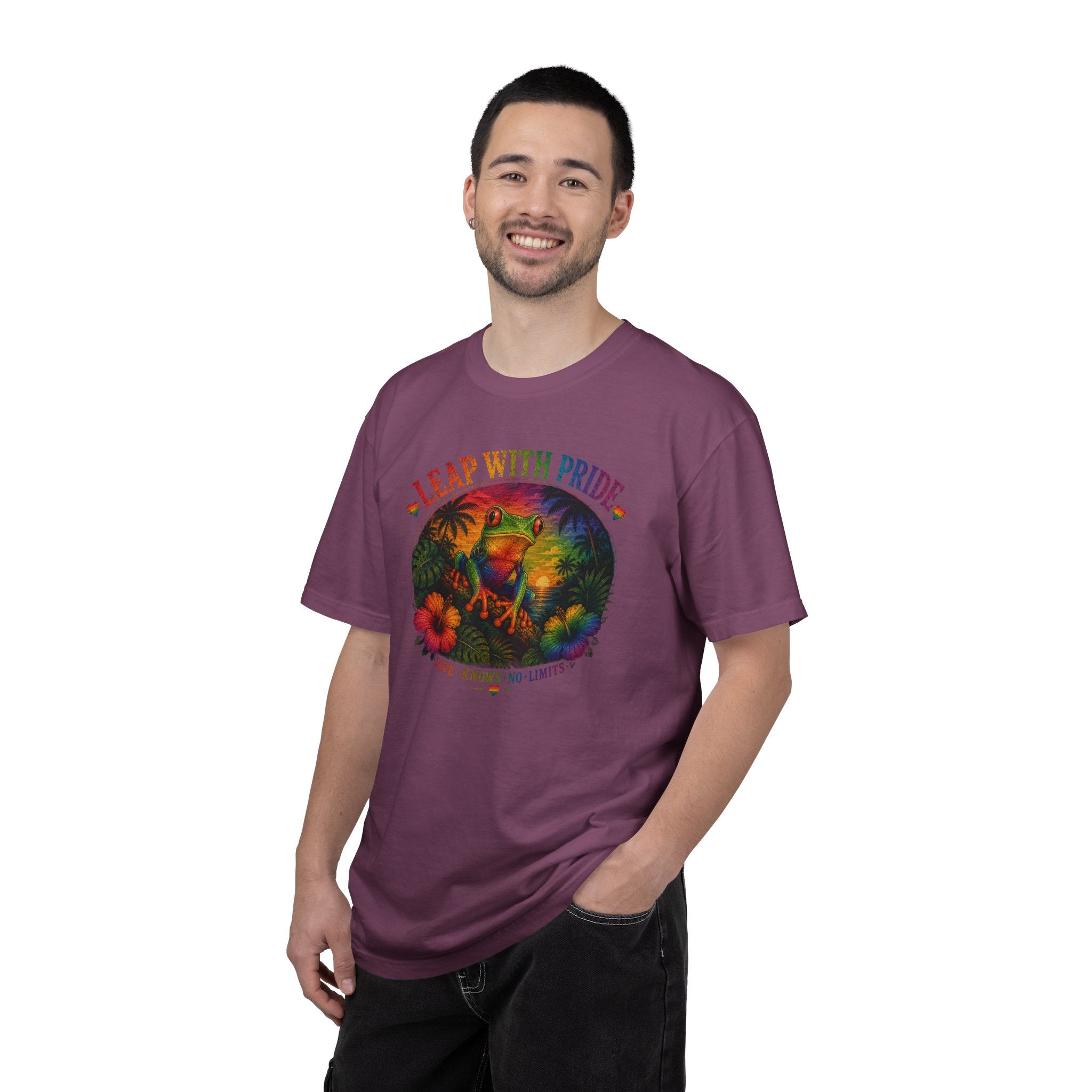 Leap With Pride T-Shirt — Rainbow Frog Graphic Tee (Love Knows No Limits)