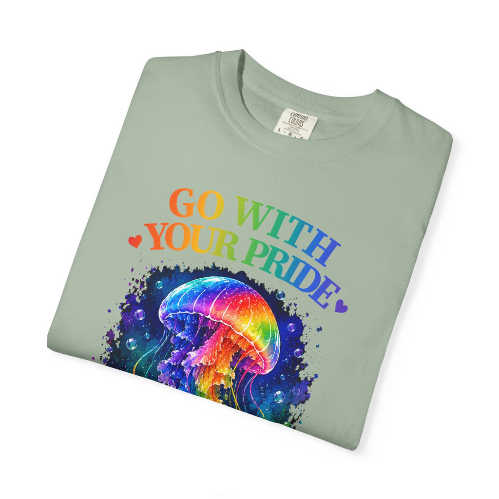 Go With Your Pride Jellyfish T-Shirt — Rainbow LGBTQ+ Pride Tee