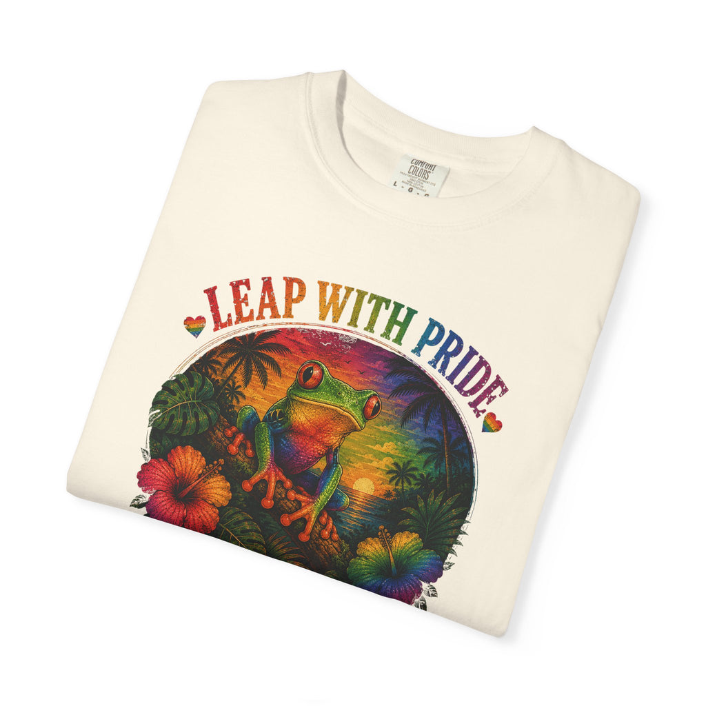 Leap With Pride T-Shirt — Rainbow Frog Graphic Tee (Love Knows No Limits)
