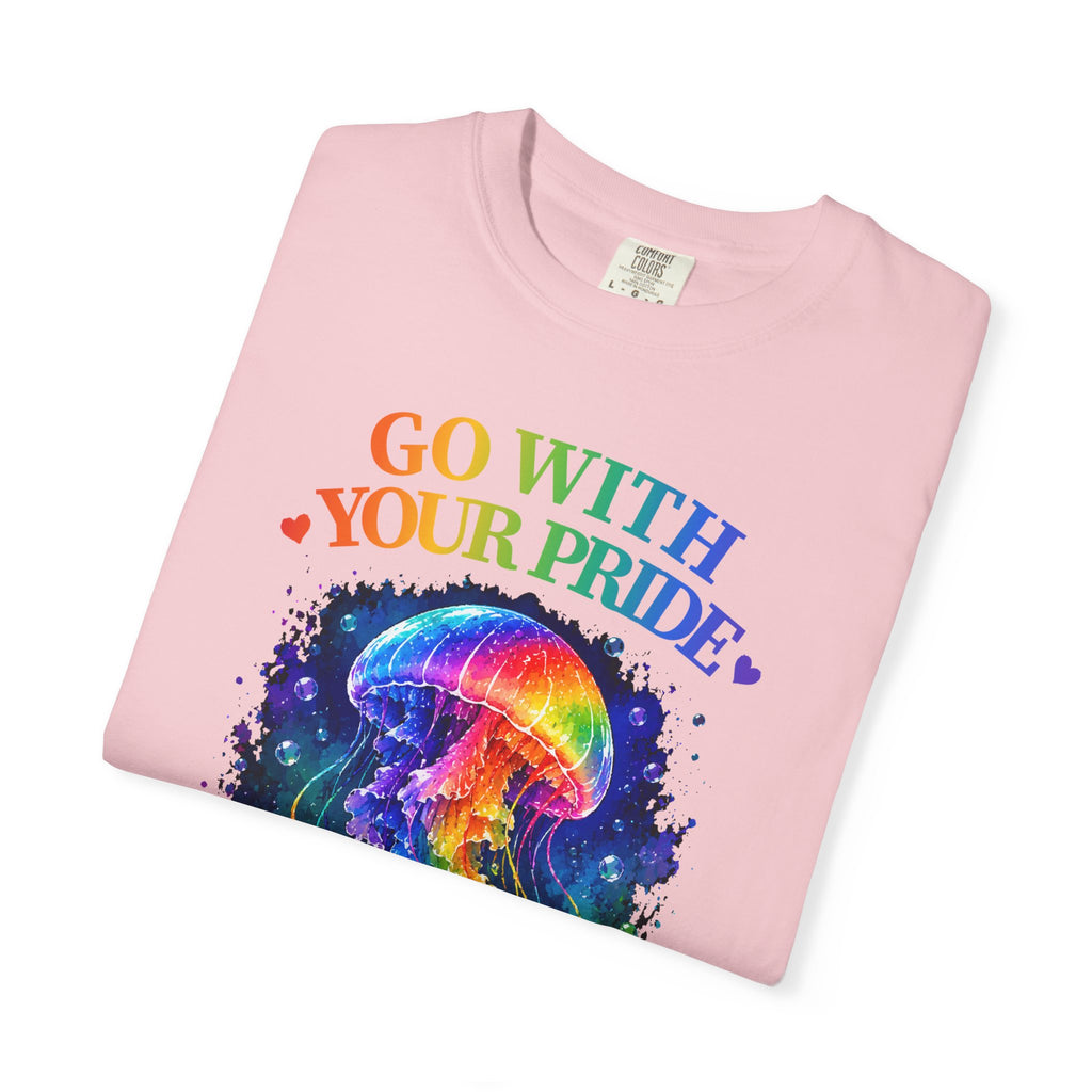 Go With Your Pride Jellyfish T-Shirt — Rainbow LGBTQ+ Pride Tee