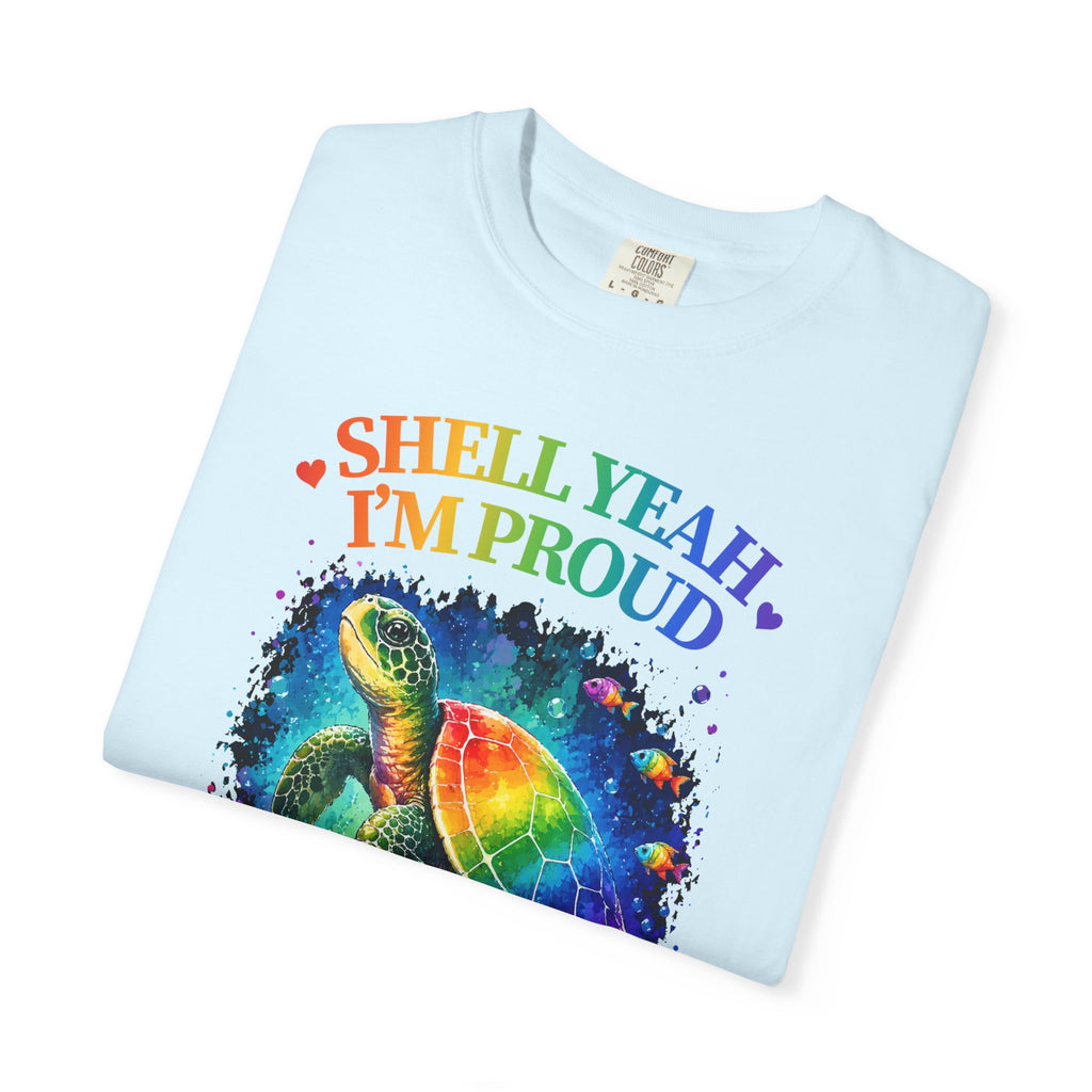 Pride Sea Turtle T-Shirt — "Shell Yeah I'm Proud" Rainbow LGBT Tee