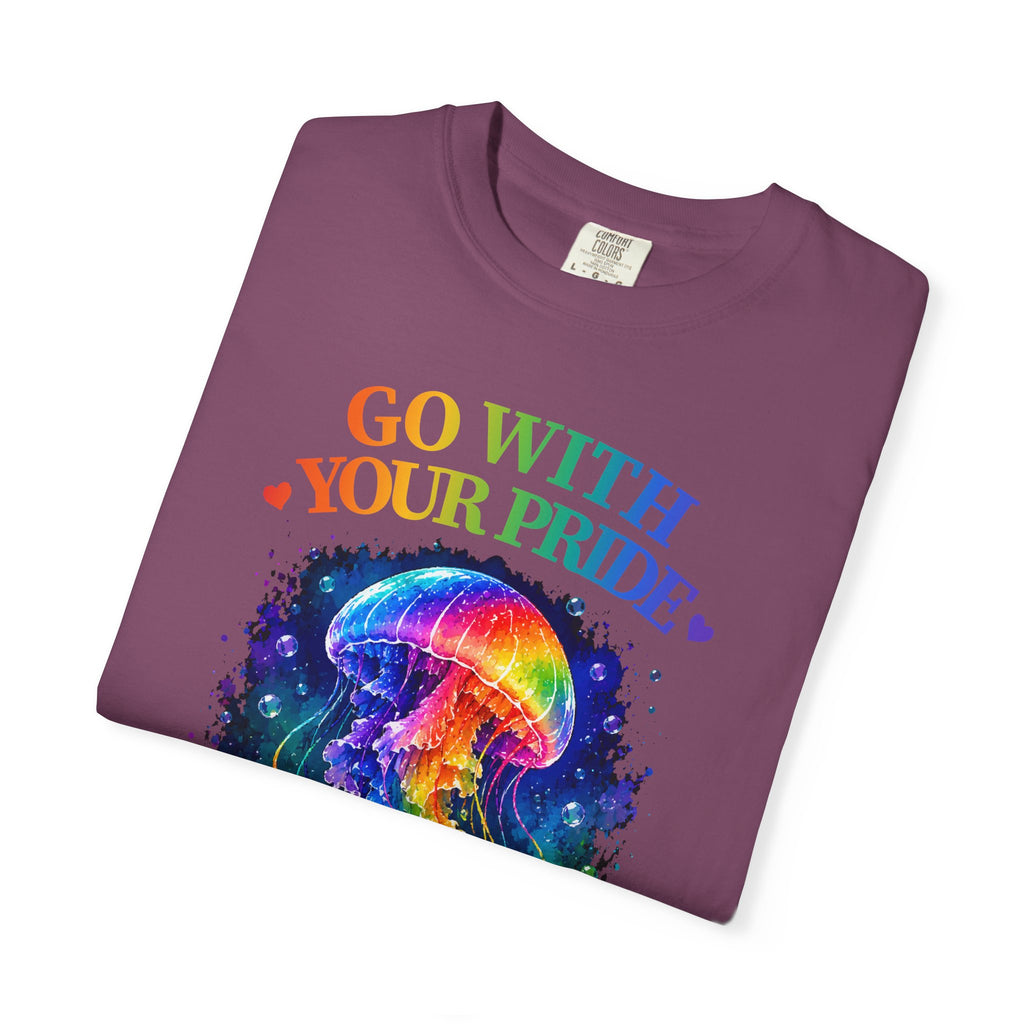 Go With Your Pride Jellyfish T-Shirt — Rainbow LGBTQ+ Pride Tee
