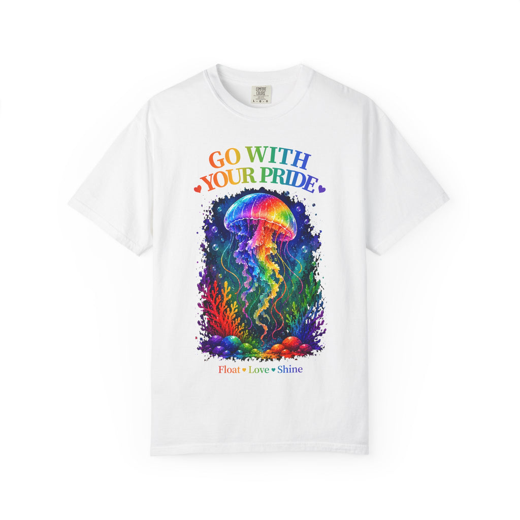 Go With Your Pride Jellyfish T-Shirt — Rainbow LGBTQ+ Pride Tee