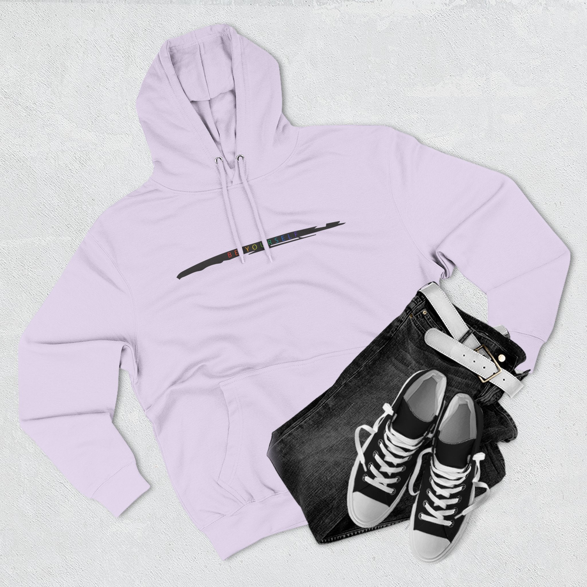 Closet Rebel "Be Yourself" Logo Hoodie — Minimal Urban Fleece Pullover