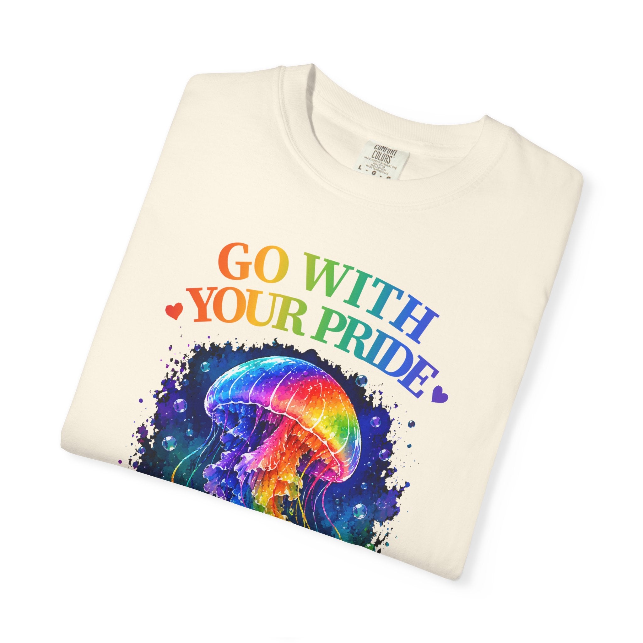 Go With Your Pride Jellyfish T-Shirt — Rainbow LGBTQ+ Pride Tee