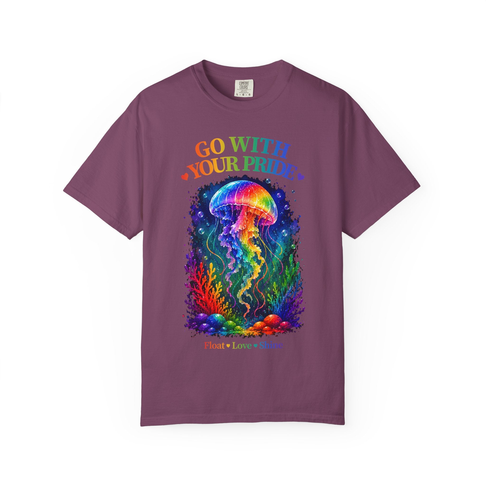 Go With Your Pride Jellyfish T-Shirt — Rainbow LGBTQ+ Pride Tee