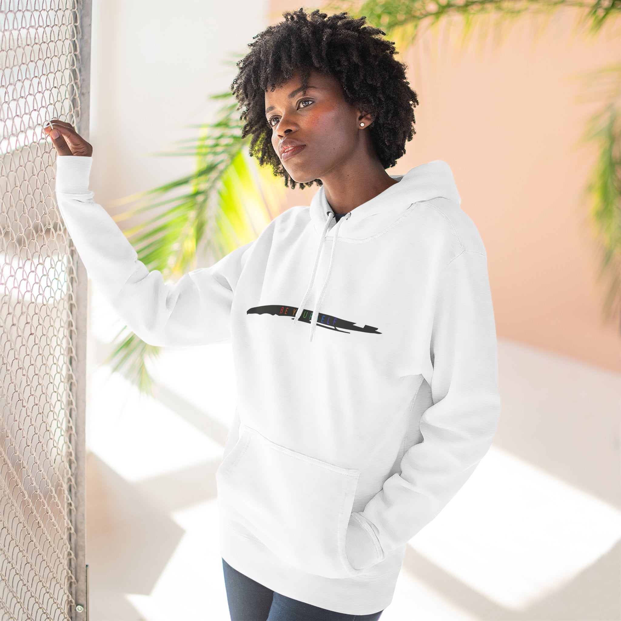 Closet Rebel "Be Yourself" Logo Hoodie — Minimal Urban Fleece Pullover