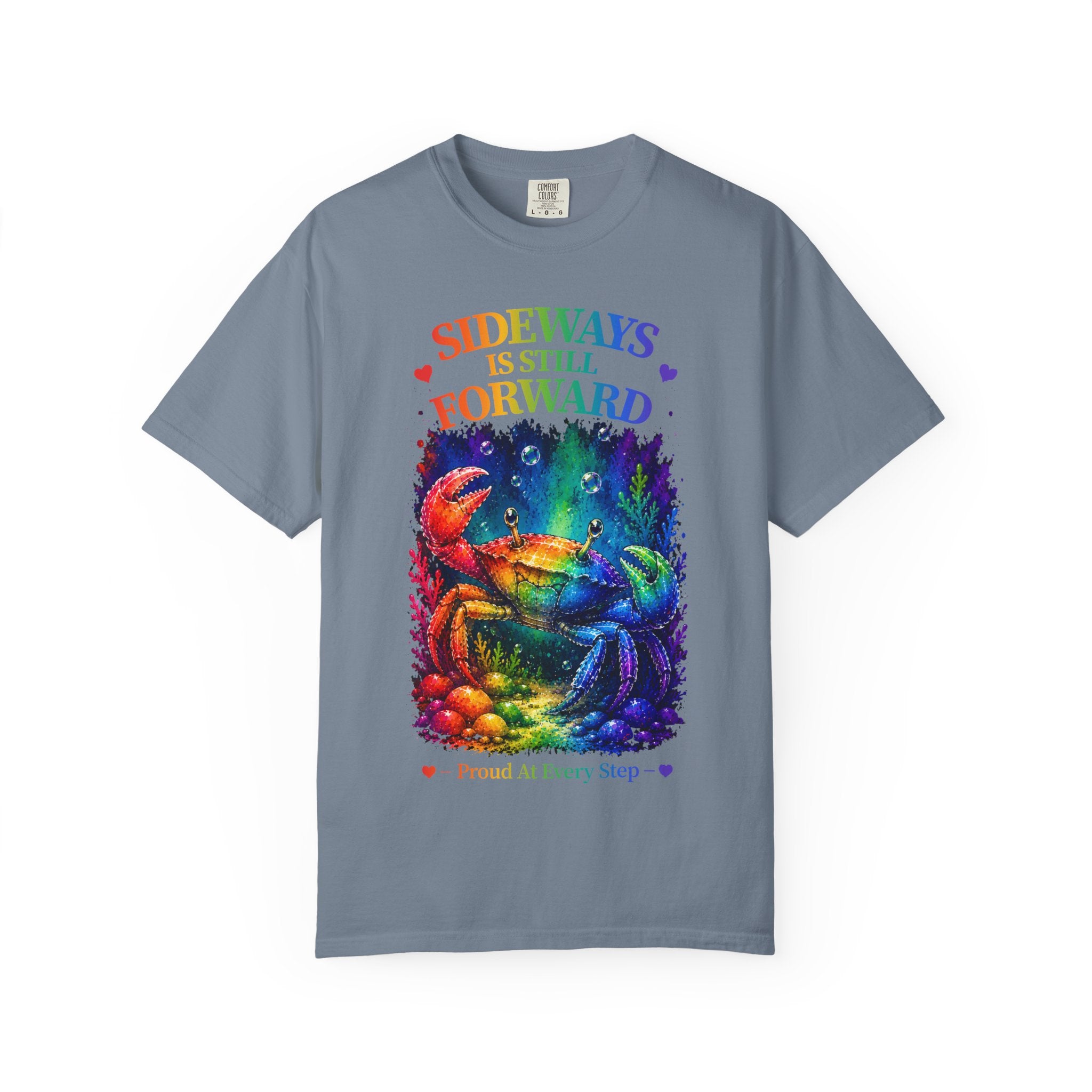Crab Rainbow 'Sideways Is Still Forward' Graphic T‑Shirt
