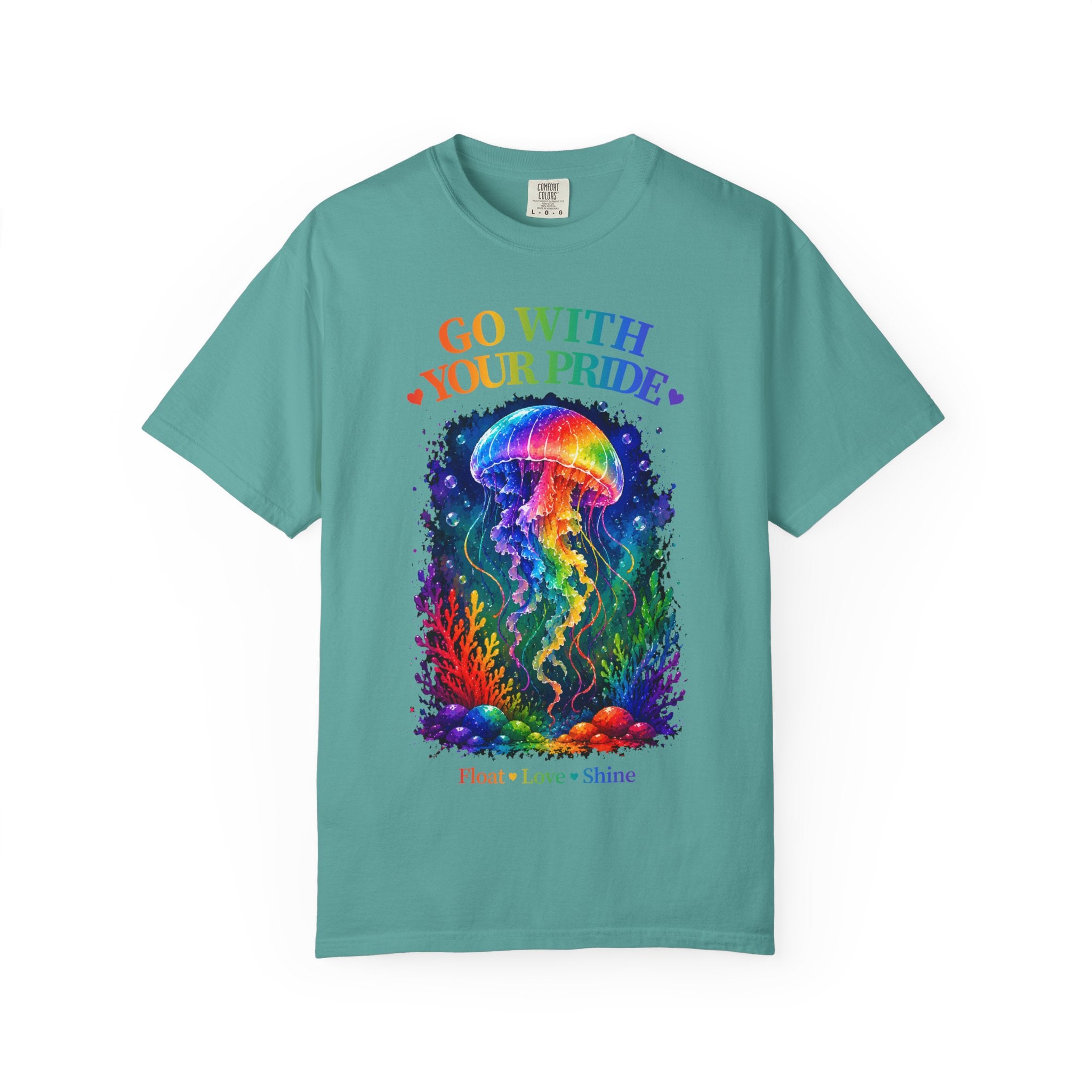 Go With Your Pride Jellyfish T-Shirt — Rainbow LGBTQ+ Pride Tee