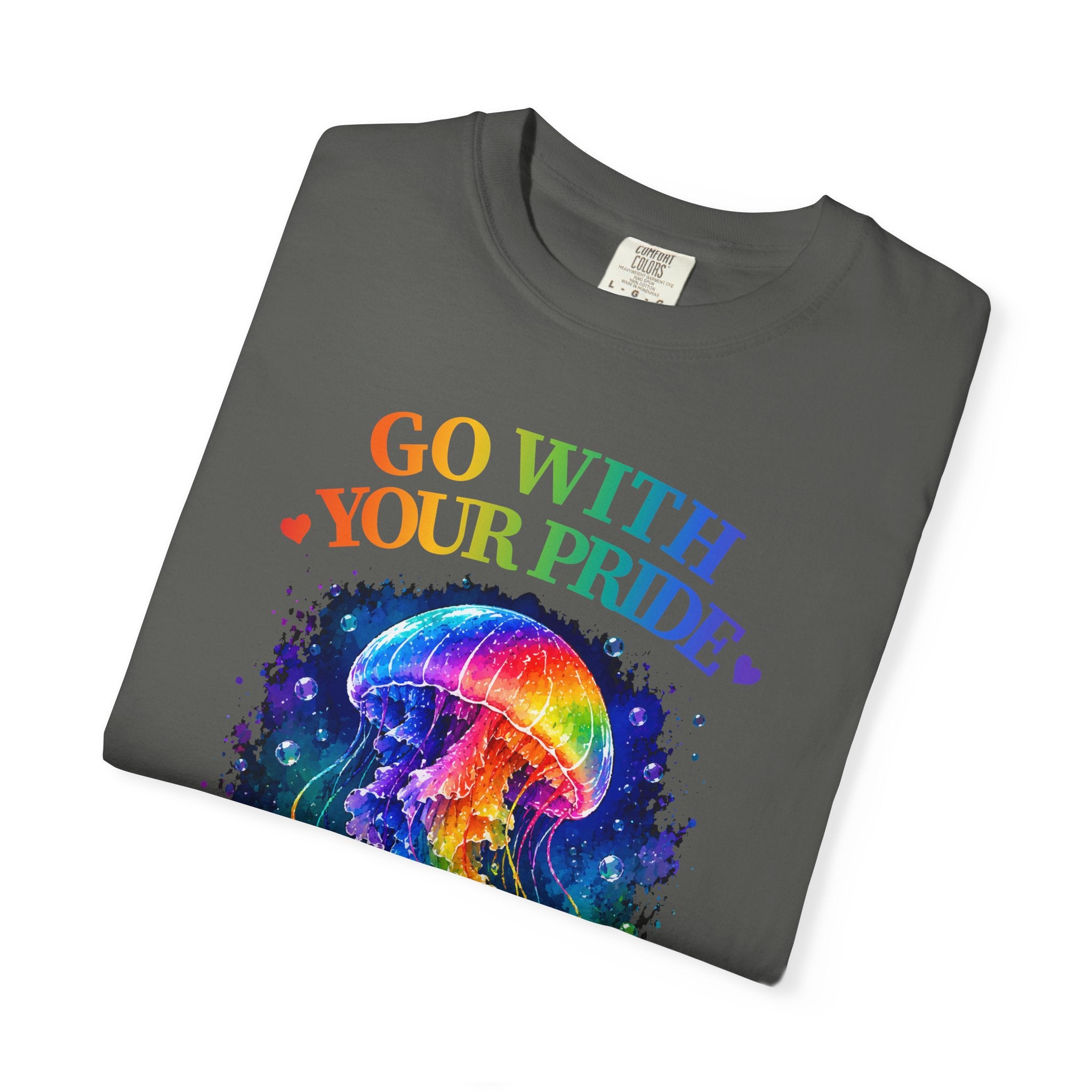 Go With Your Pride Jellyfish T-Shirt — Rainbow LGBTQ+ Pride Tee