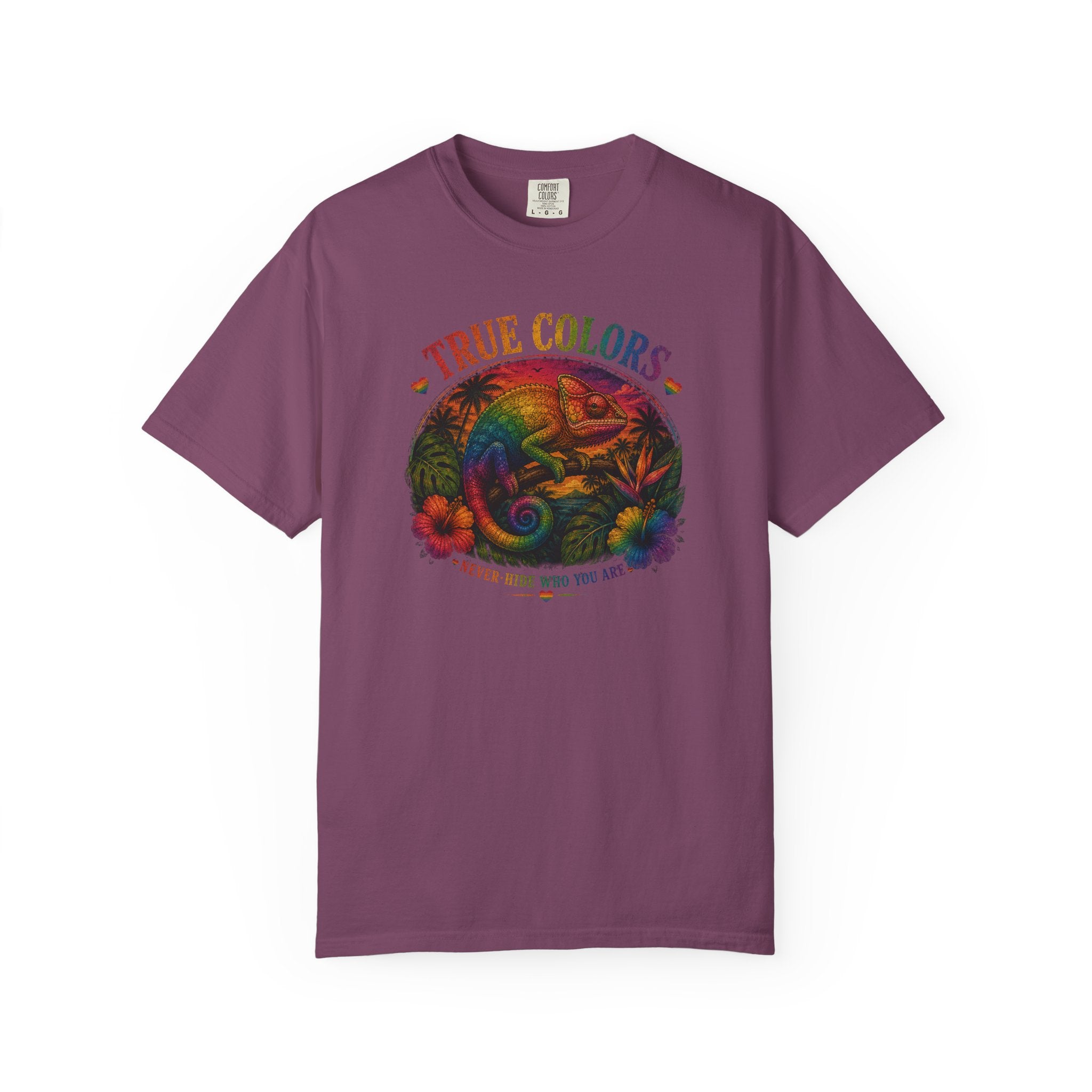 True Colors T-Shirt — Vintage Rainbow Mushroom Graphic (Be True to Who You Are)