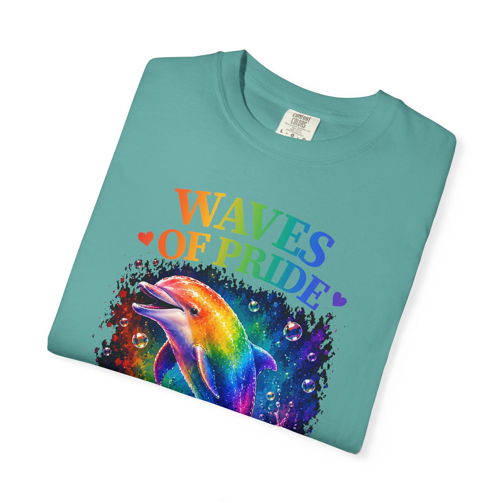 Waves of Pride T-Shirt — Rainbow Dolphin "Love Has No Limits" Tee