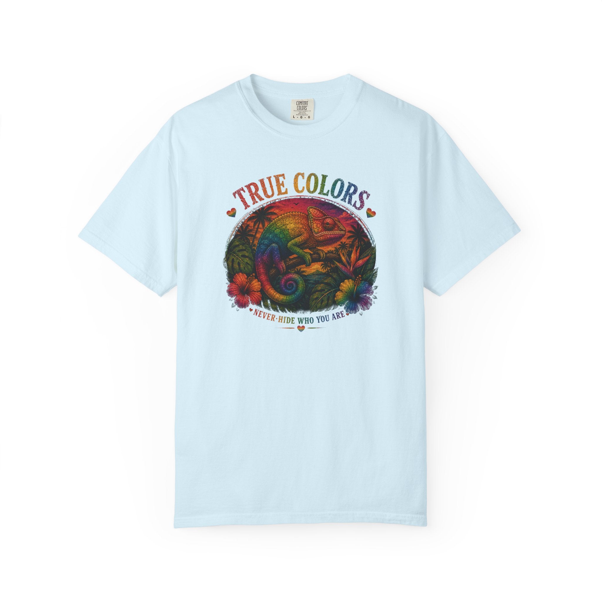 True Colors T-Shirt — Vintage Rainbow Mushroom Graphic (Be True to Who You Are)