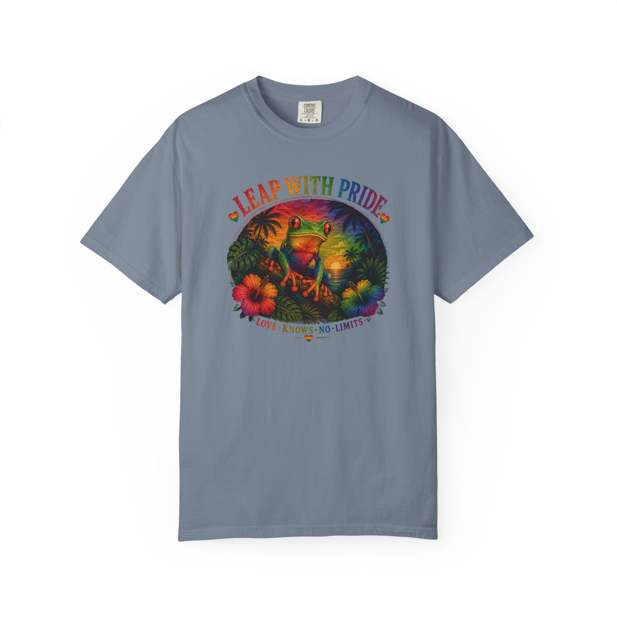 Leap With Pride T-Shirt — Rainbow Frog Graphic Tee (Love Knows No Limits)