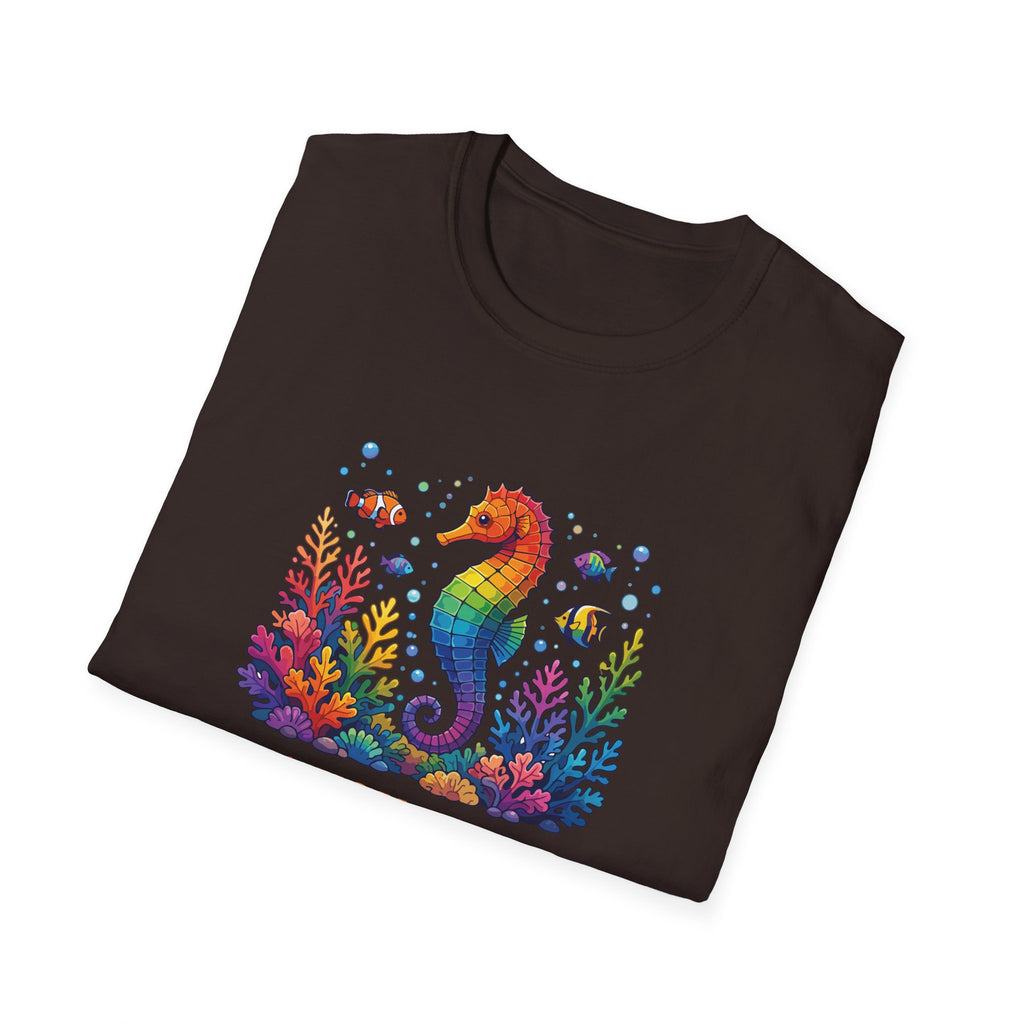 Seahorse Pride T-Shirt — "Sea You Proud" Rainbow LGBTQ+ Tee
