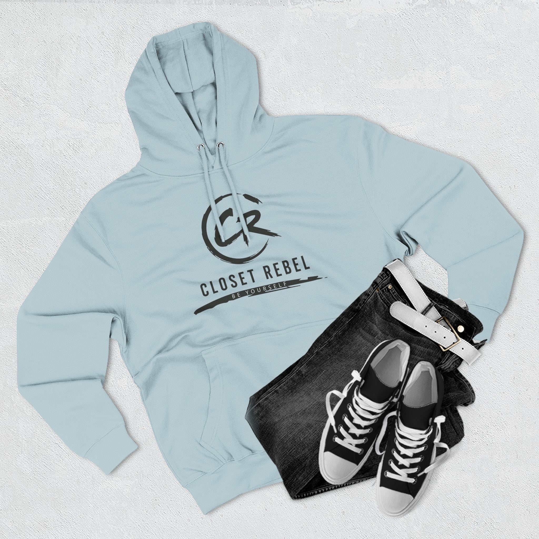 Closet Rebel Logo Hoodie — Minimal Urban Fleece Pullover