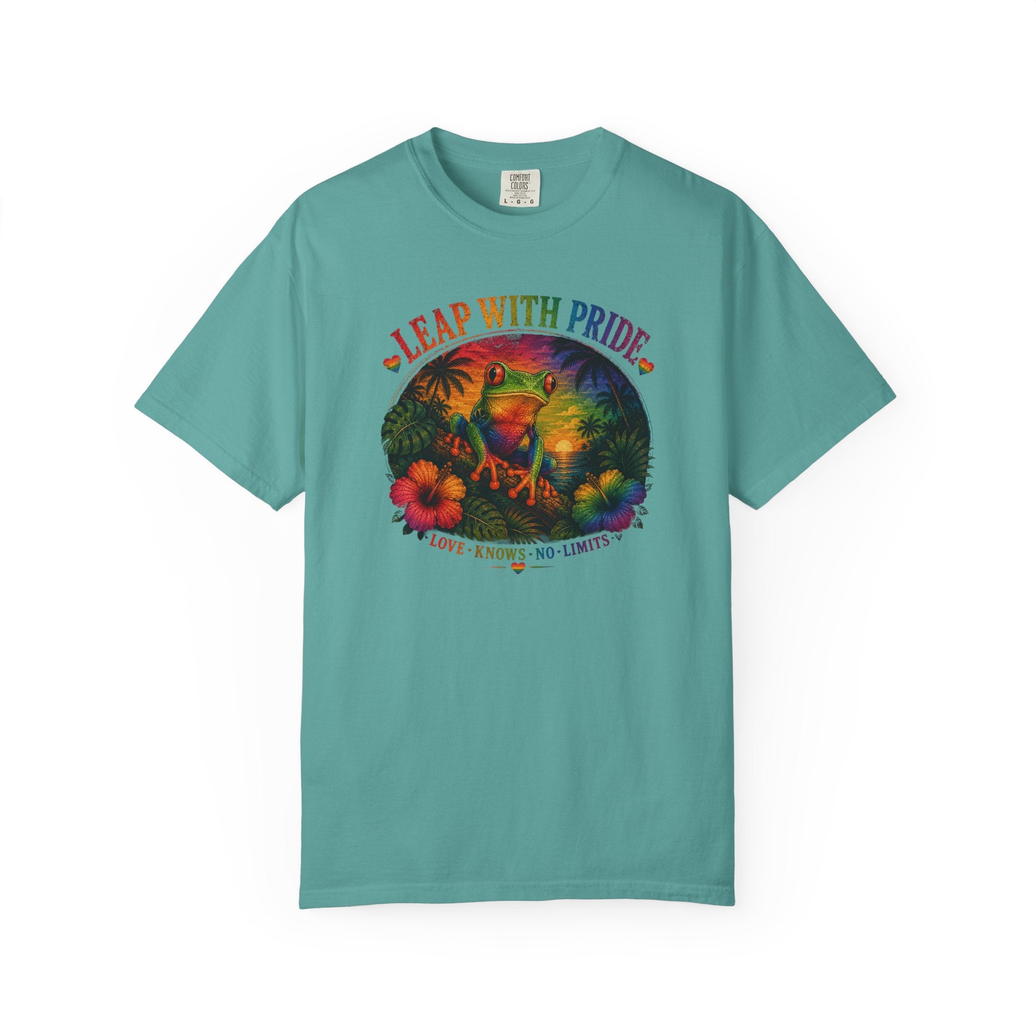 Leap With Pride T-Shirt — Rainbow Frog Graphic Tee (Love Knows No Limits)