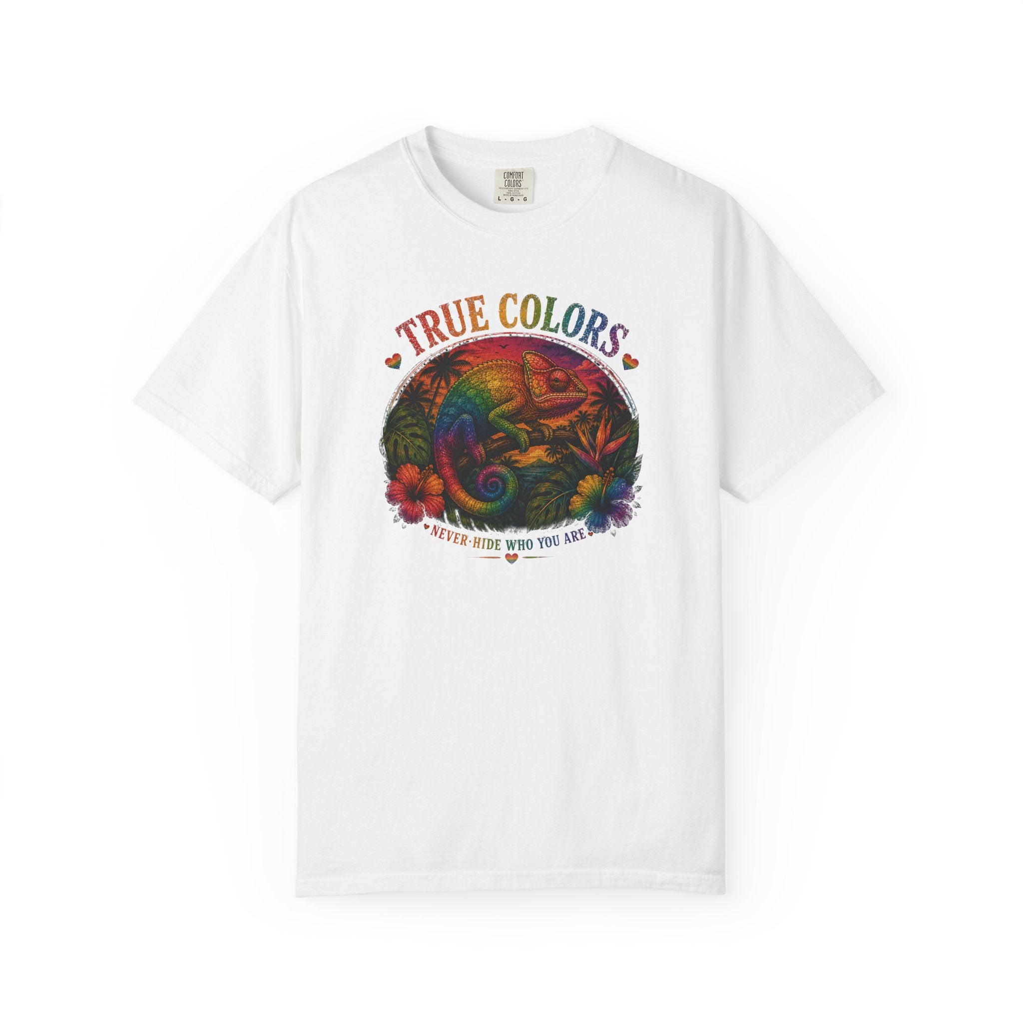 True Colors T-Shirt — Vintage Rainbow Mushroom Graphic (Be True to Who You Are)