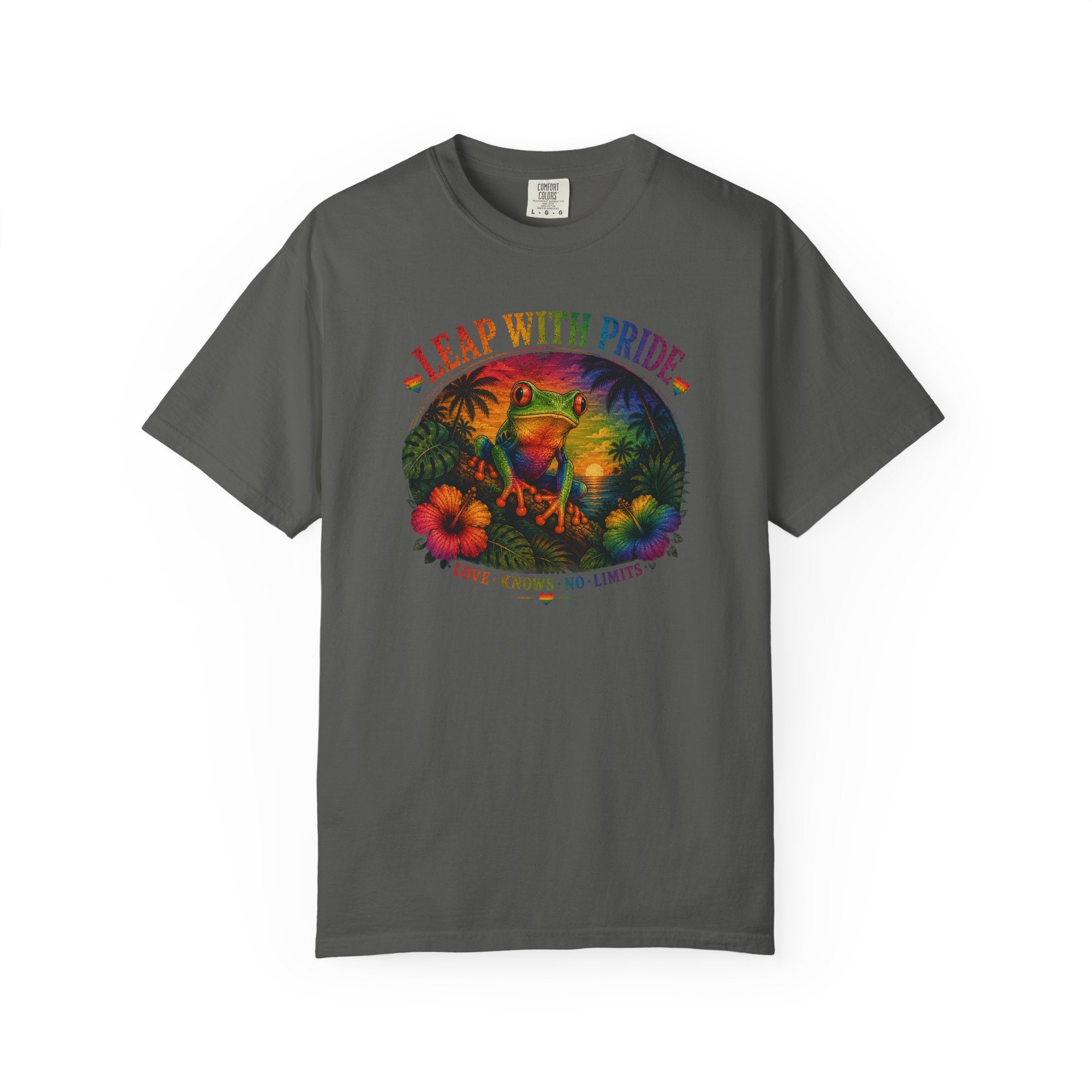 Leap With Pride T-Shirt — Rainbow Frog Graphic Tee (Love Knows No Limits)