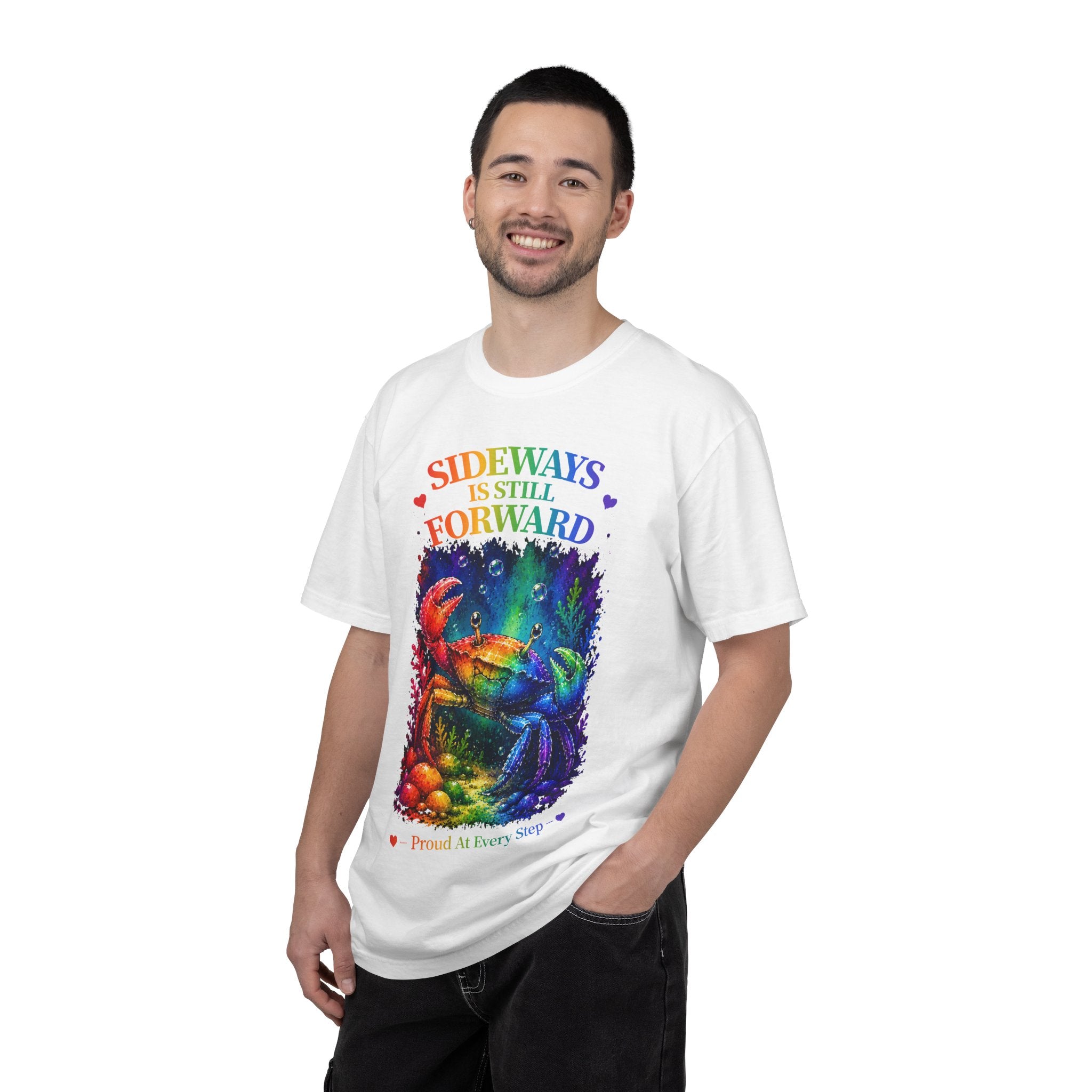 Crab Rainbow 'Sideways Is Still Forward' Graphic T‑Shirt