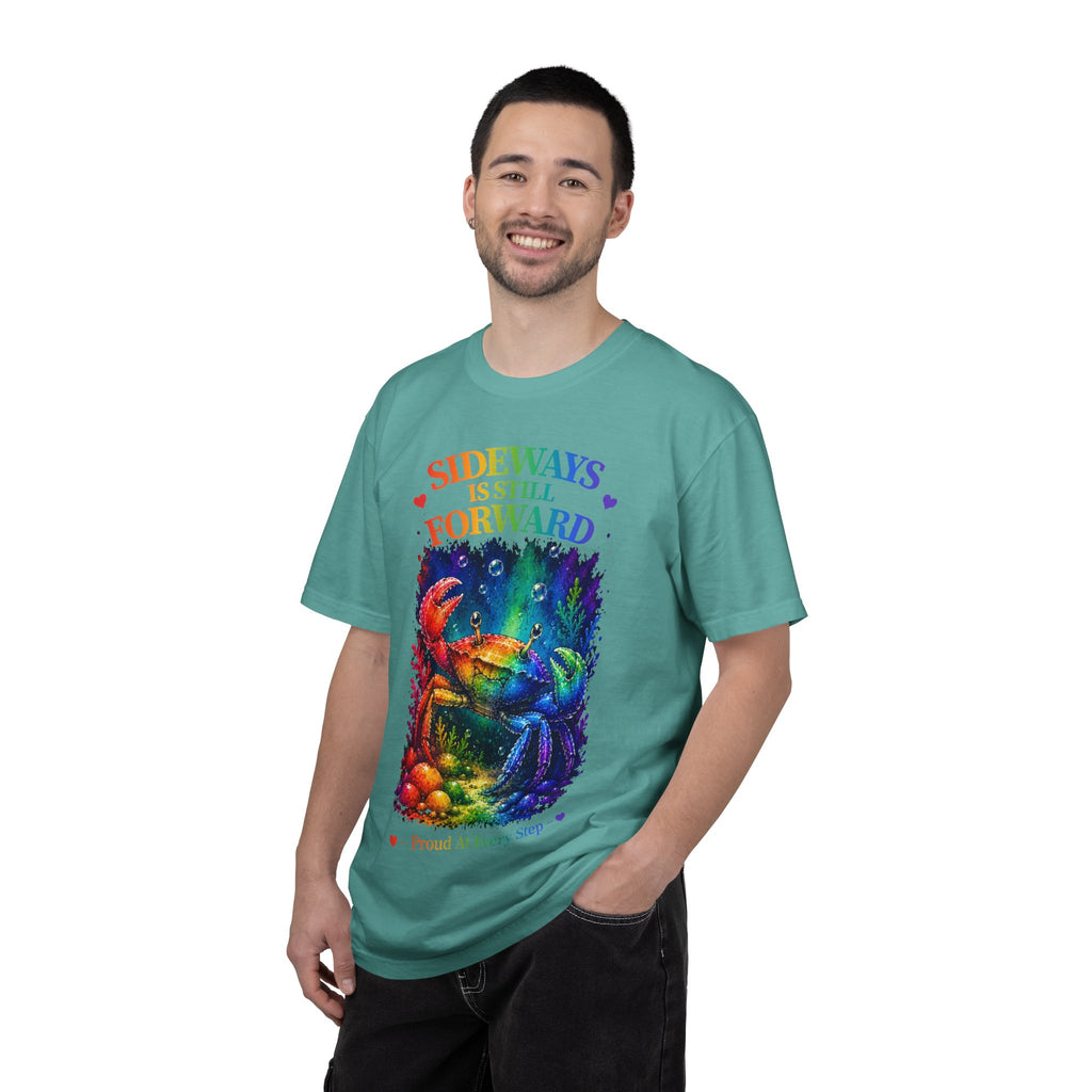 Crab Rainbow 'Sideways Is Still Forward' Graphic T‑Shirt