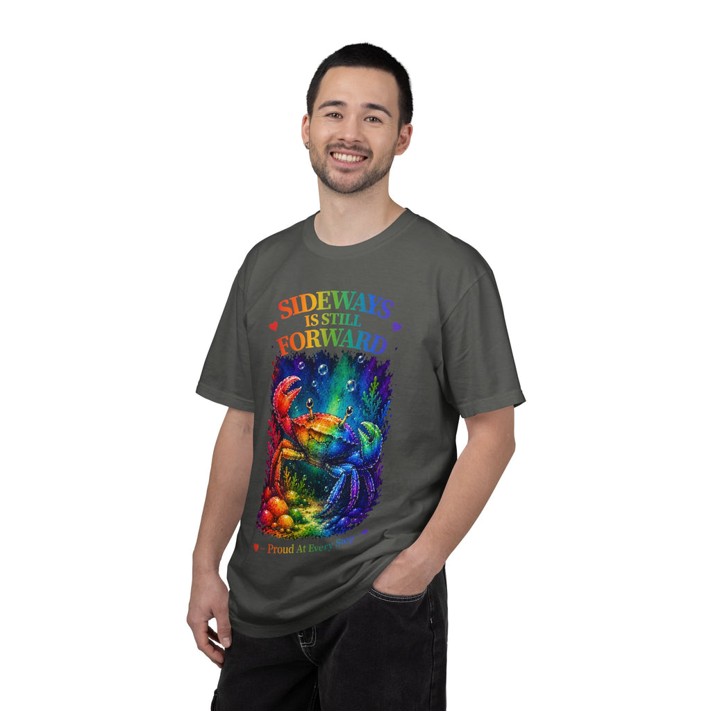 Crab Rainbow 'Sideways Is Still Forward' Graphic T‑Shirt