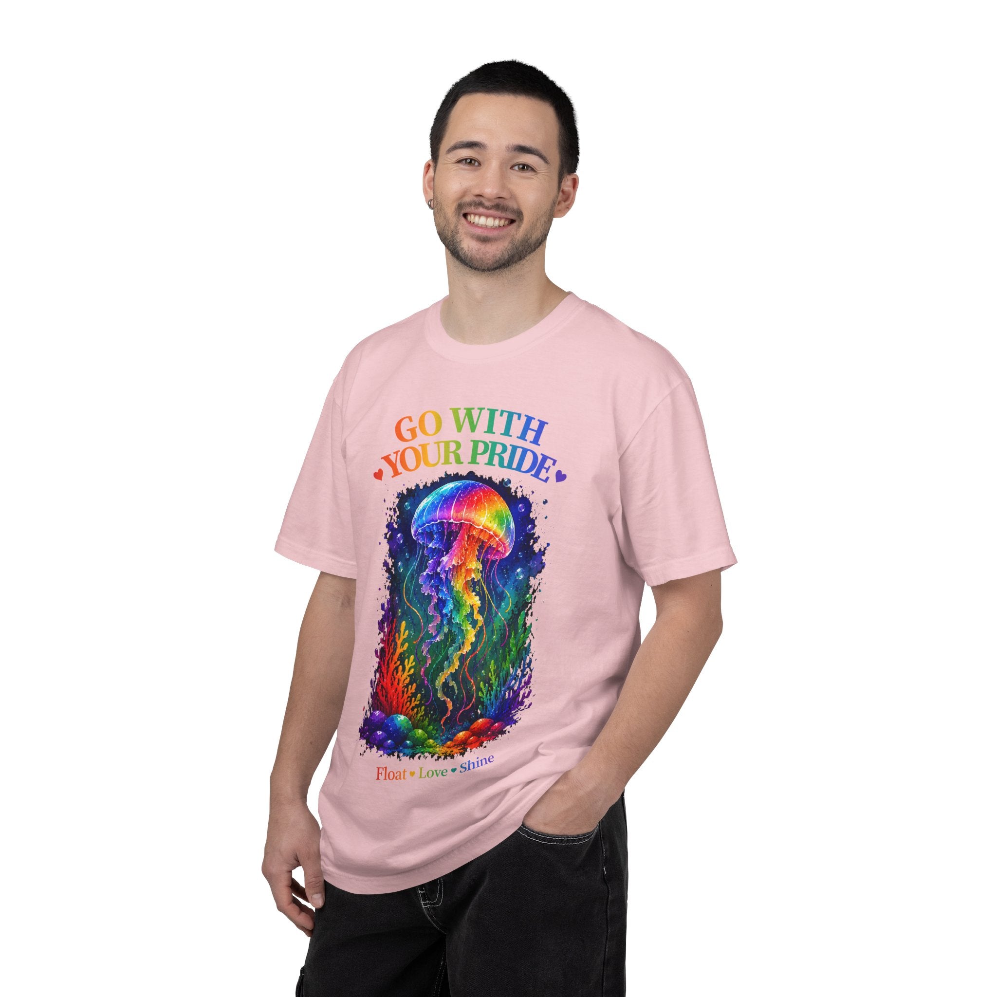 Go With Your Pride Jellyfish T-Shirt — Rainbow LGBTQ+ Pride Tee